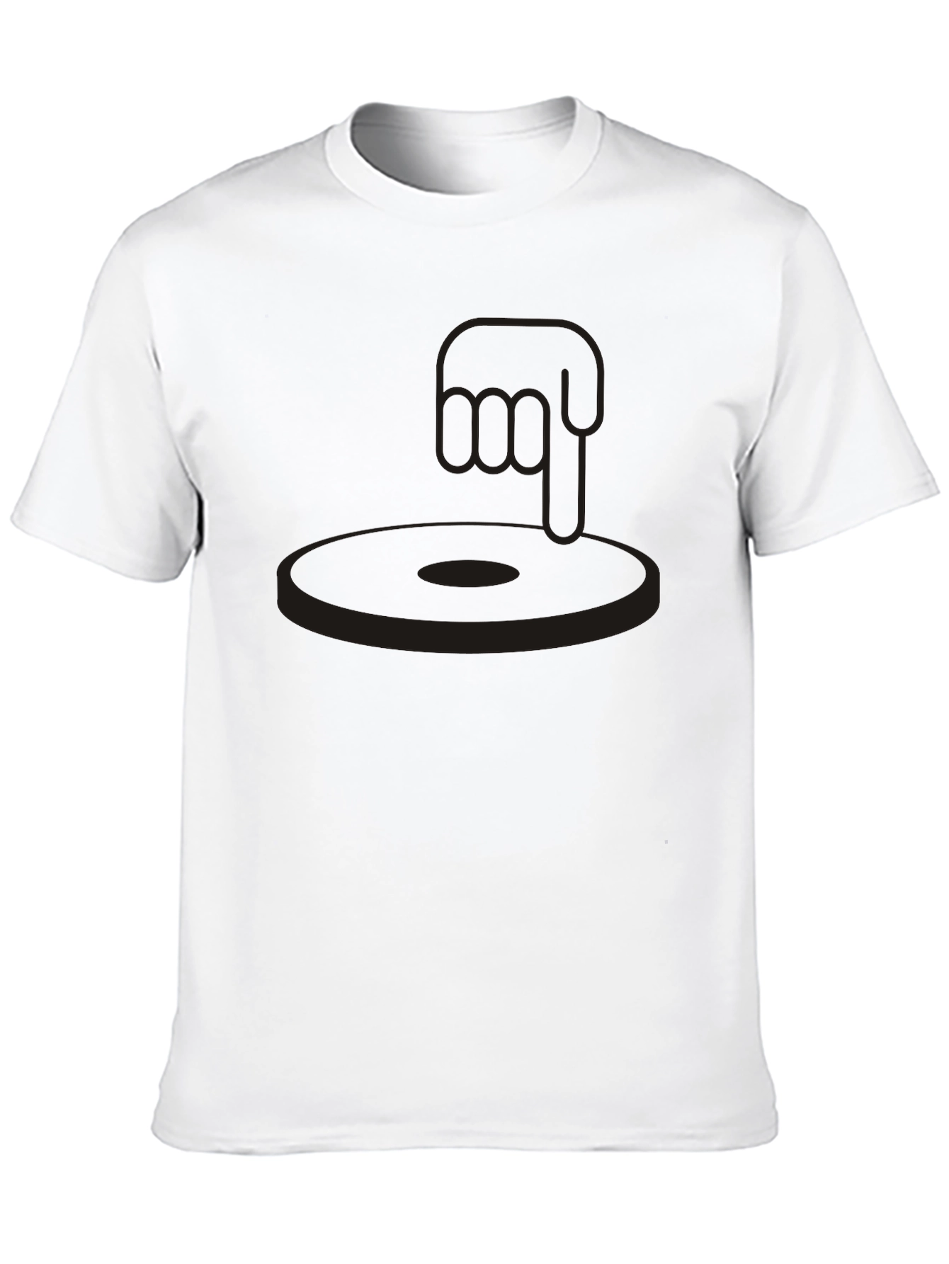 DJ Hand Turntable Black Graphic Tee