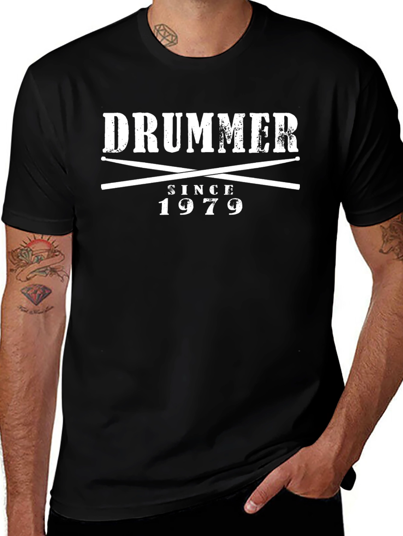 Drummer Since 1979 Black T-Shirt