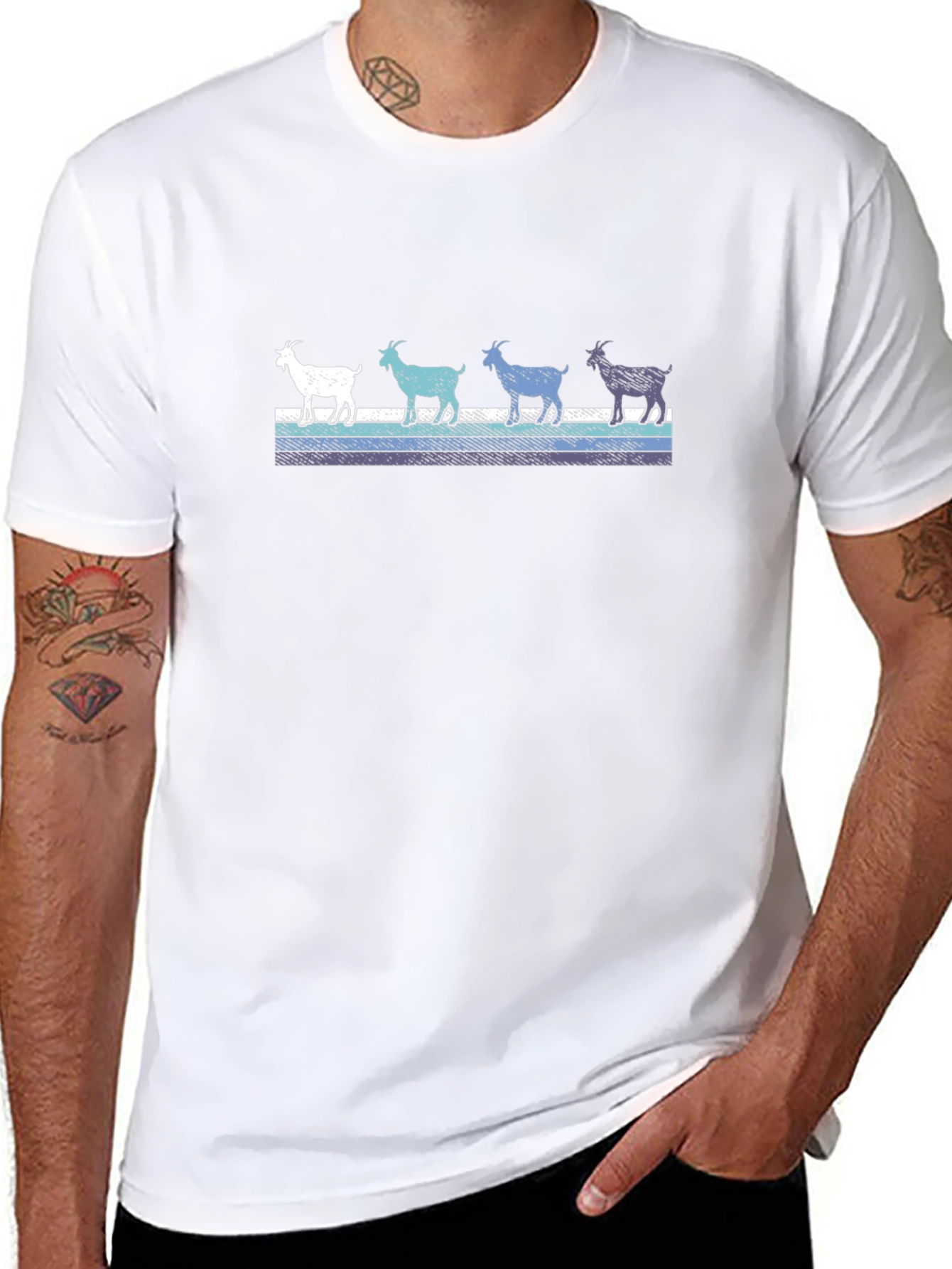 Retro Goat Parade Graphic Tee