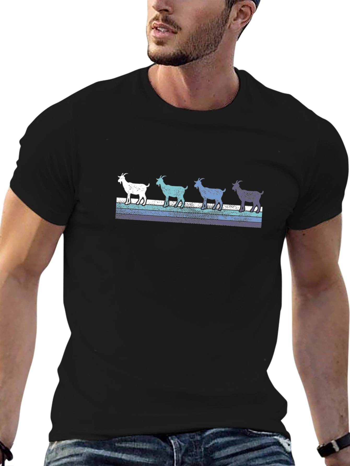 Retro Goat Parade Graphic Tee