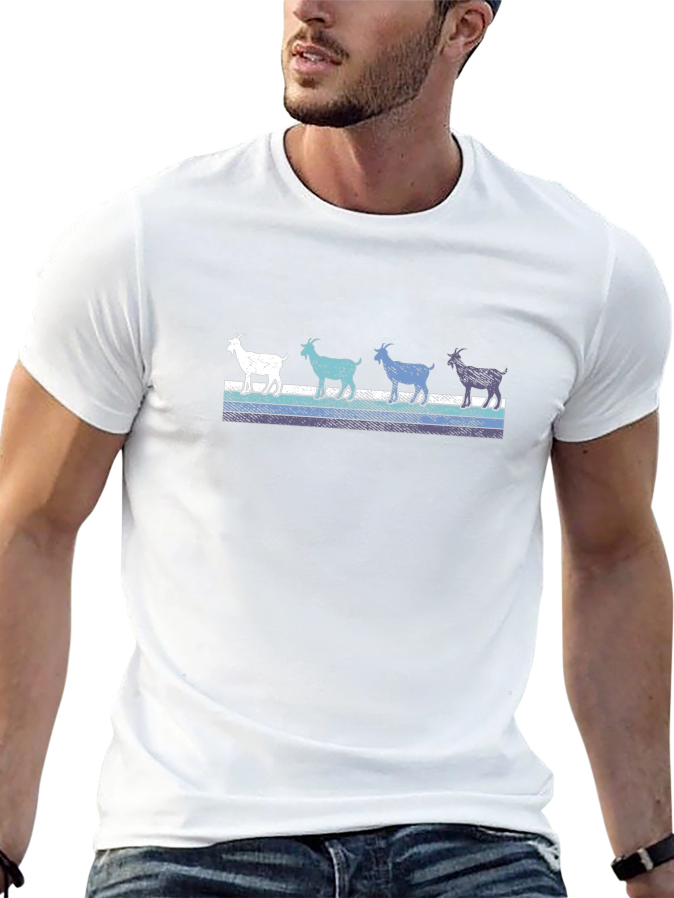 Retro Goat Parade Graphic Tee