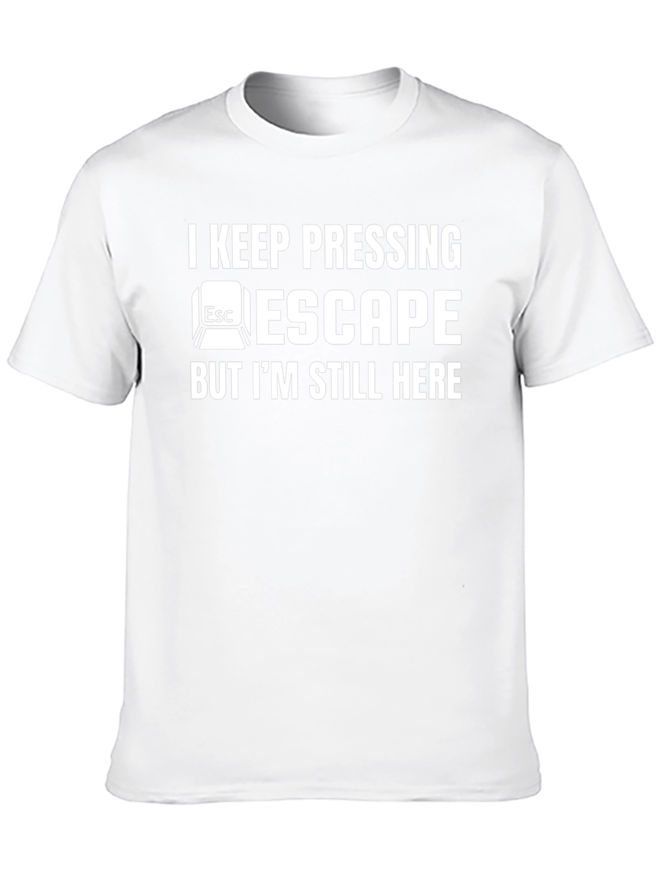 I Keep Pressing Escape Mens Black T-Shirt