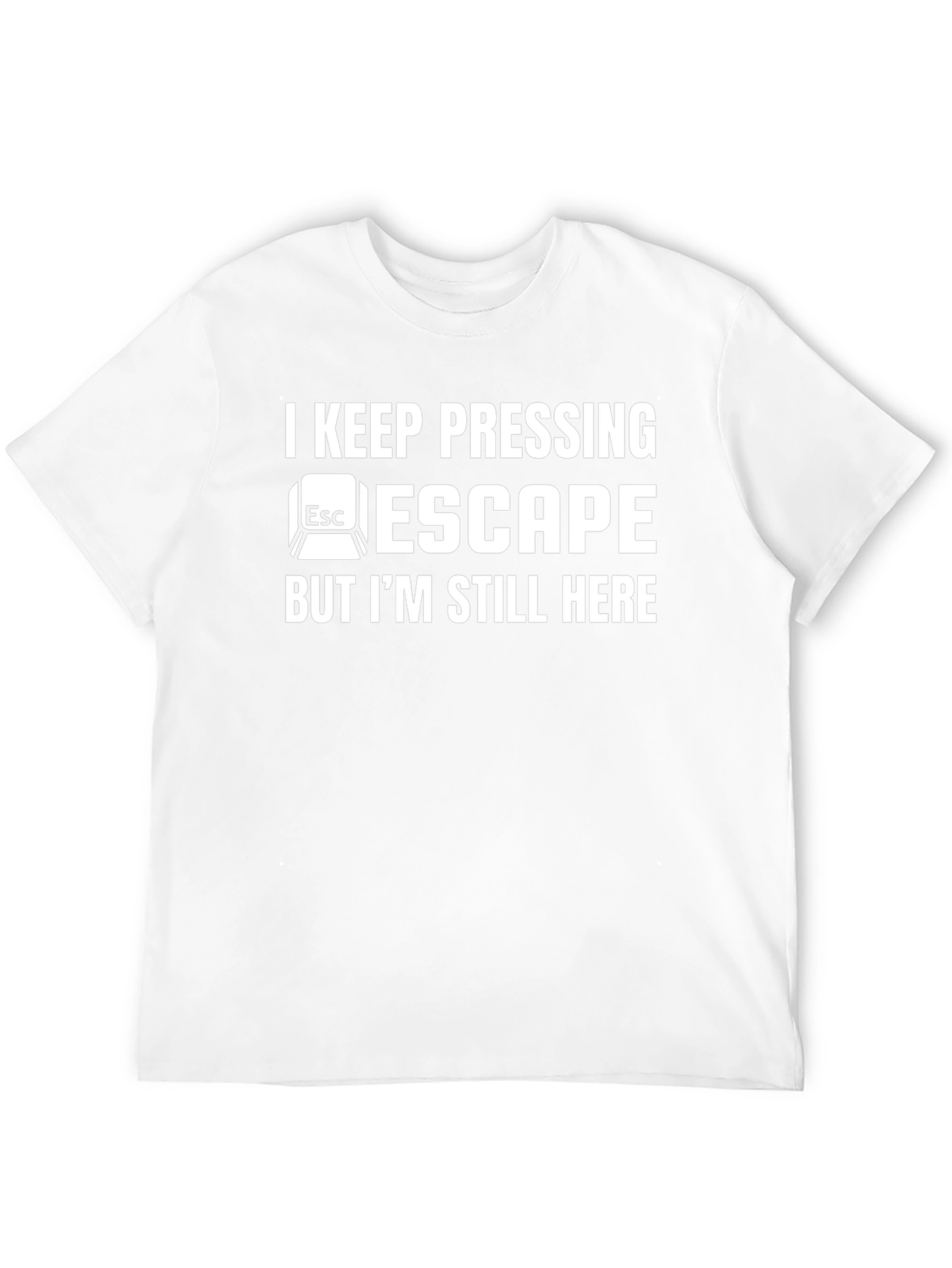I Keep Pressing Escape Mens Black T-Shirt