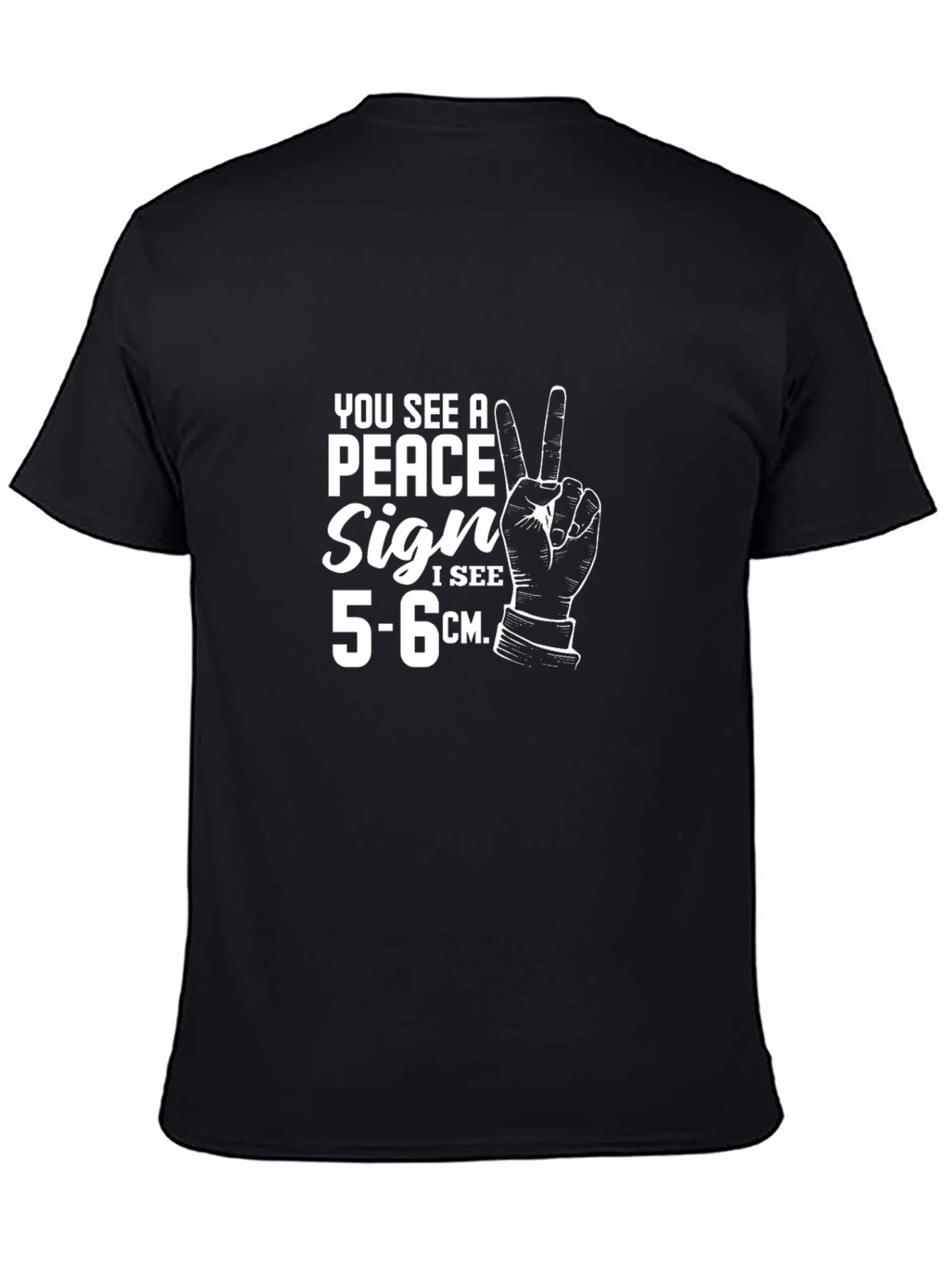 Funny Peace Sign 5-6 cm T-Shirt