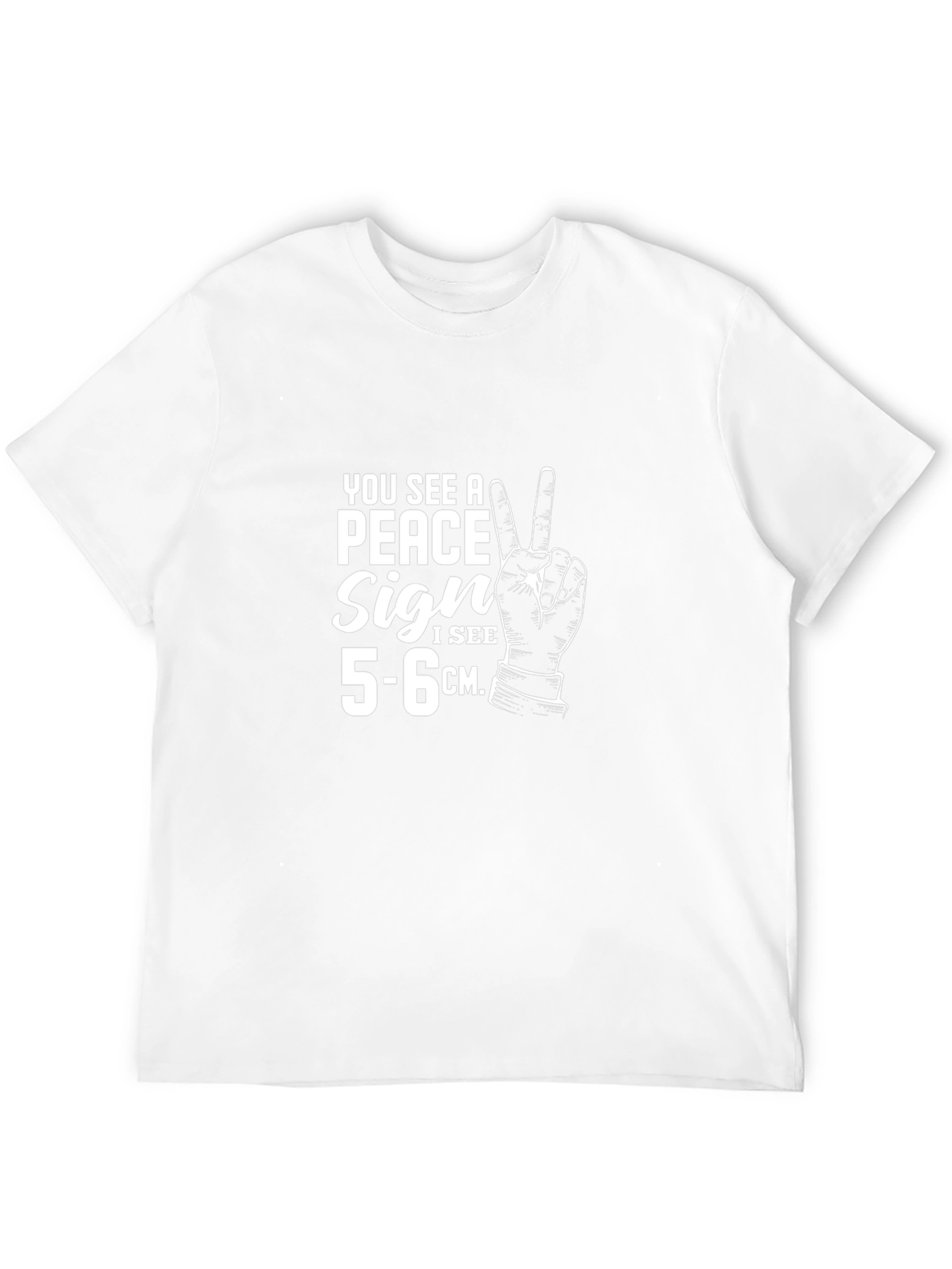 Funny Peace Sign 5-6 cm T-Shirt