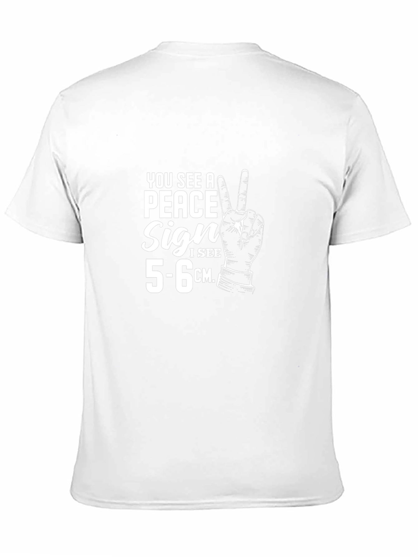 Funny Peace Sign 5-6 cm T-Shirt