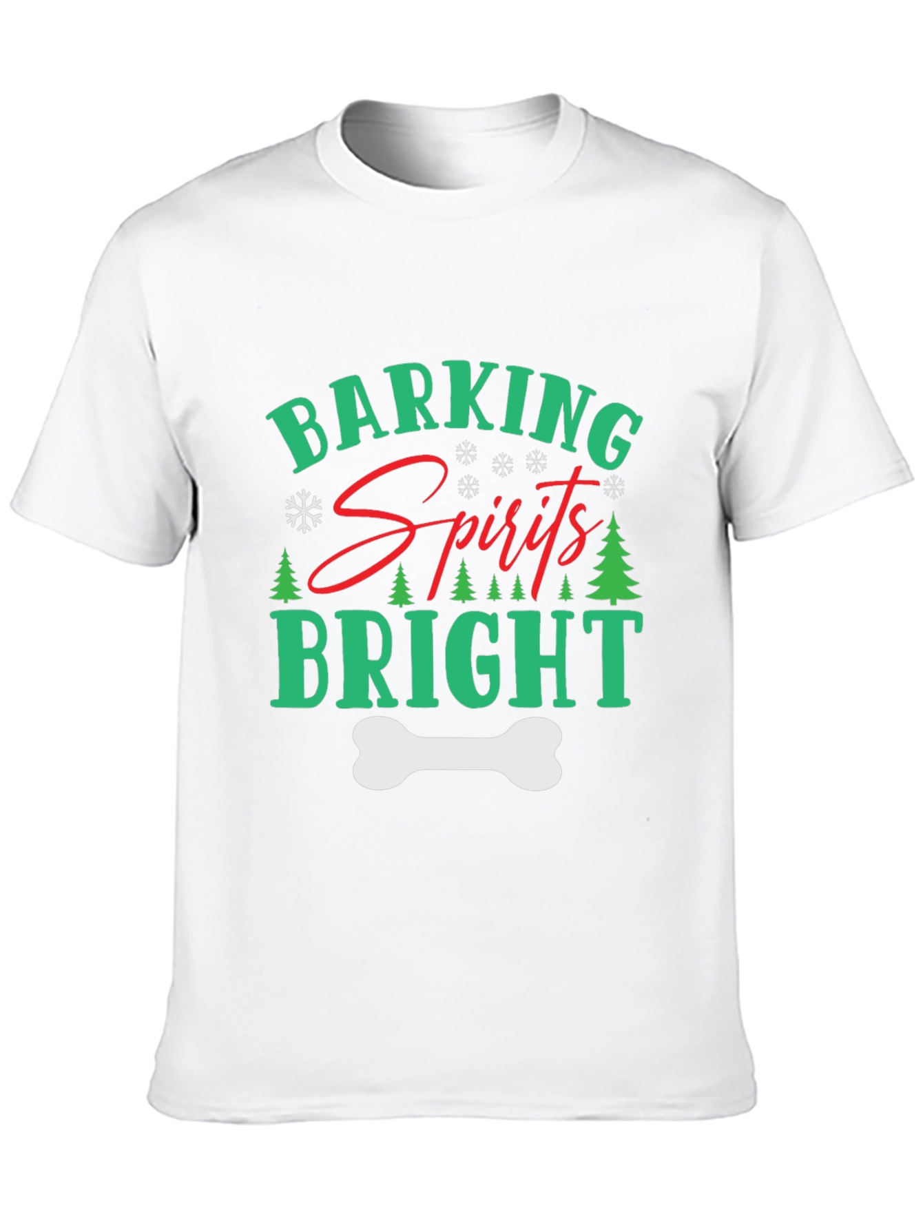 Barking Spirits Bright Holiday Dog Lover Tee