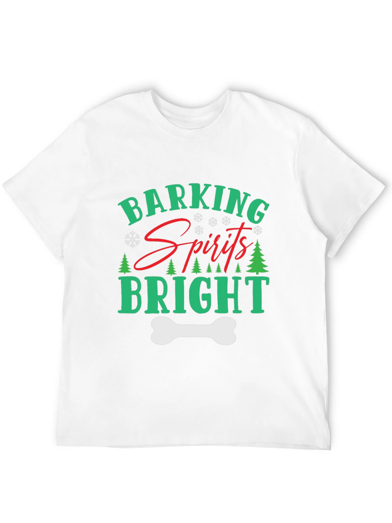 Barking Spirits Bright Holiday Dog Lover Tee