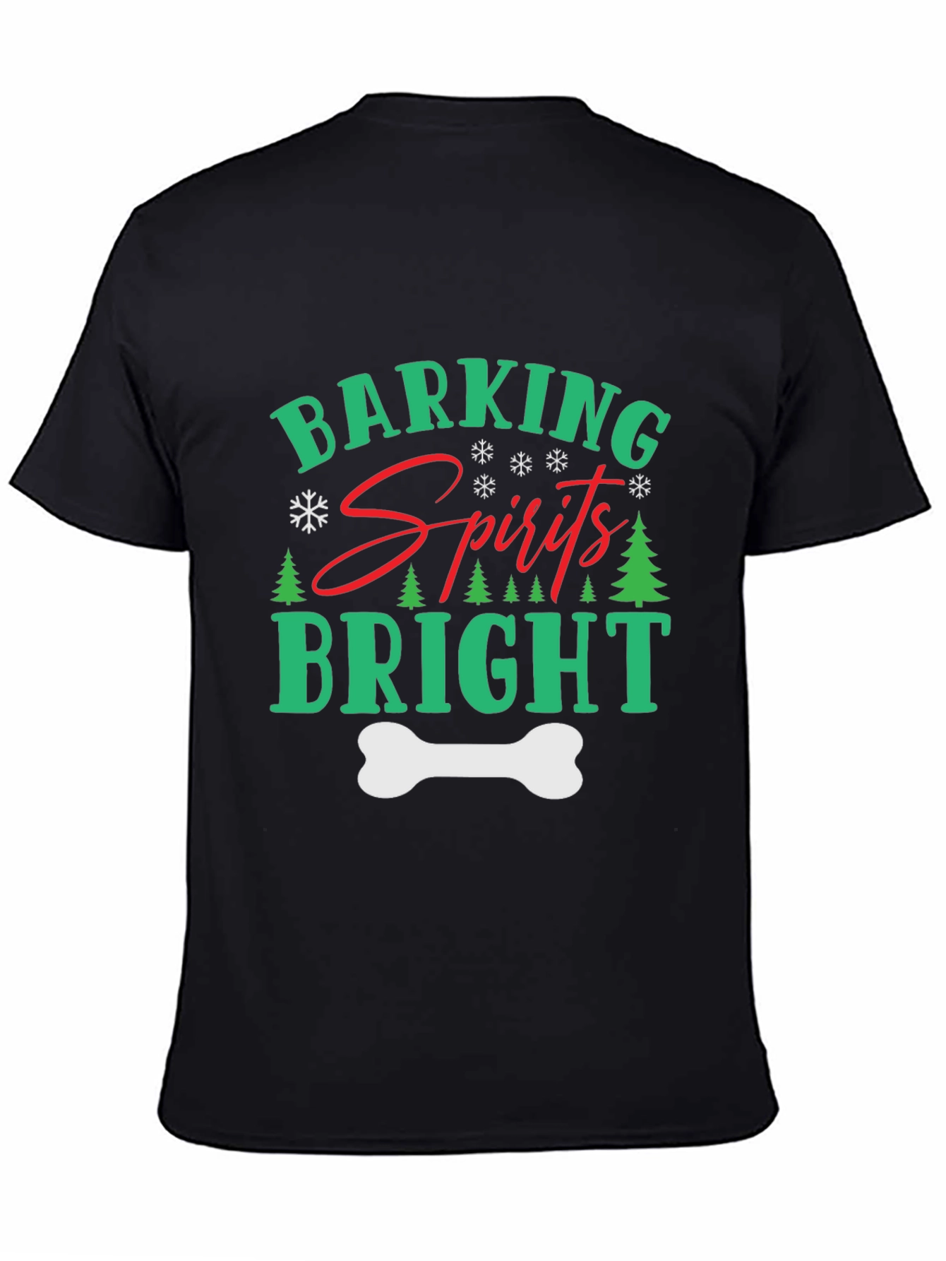 Barking Spirits Bright Holiday Dog Lover Tee