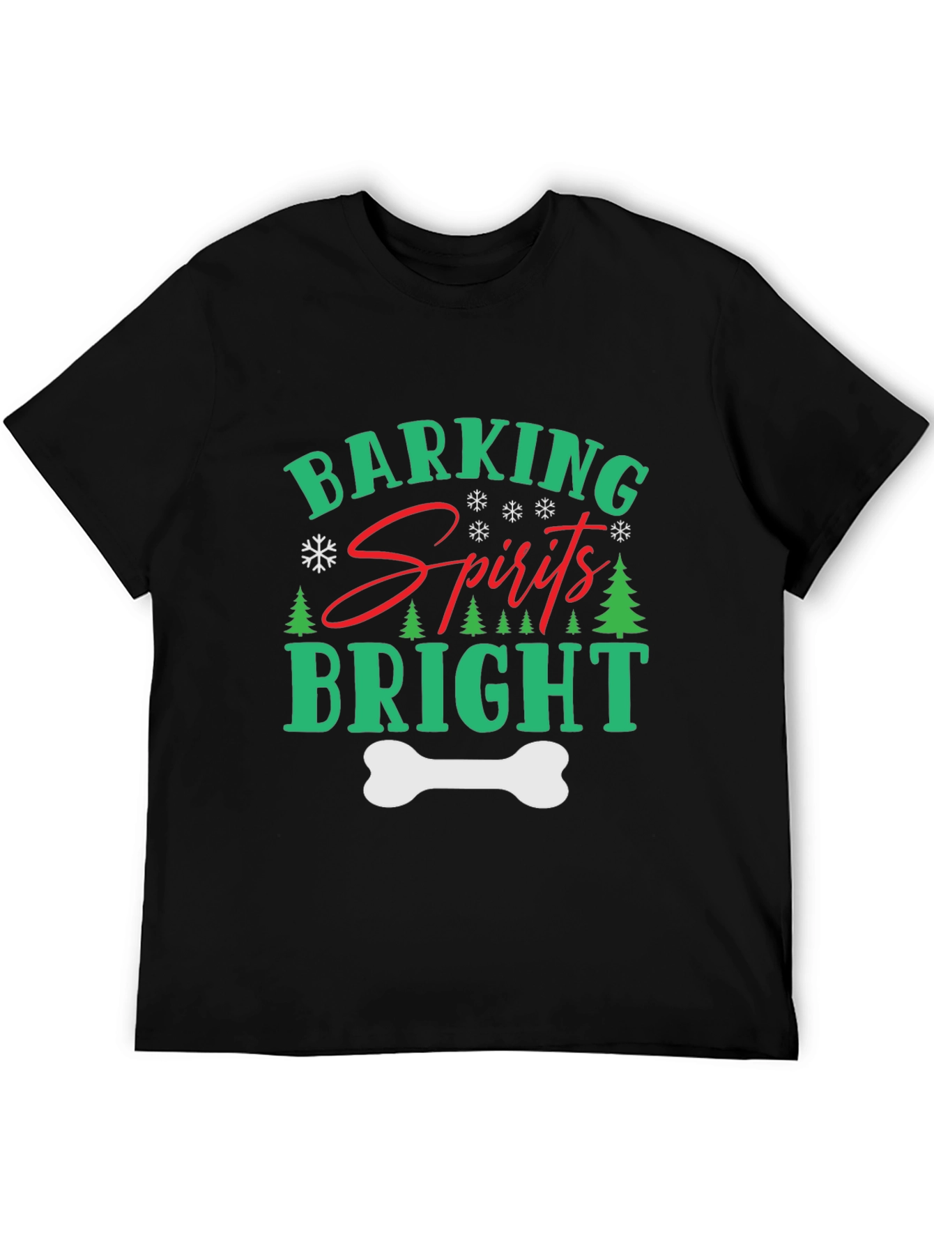Barking Spirits Bright Holiday Dog Lover Tee