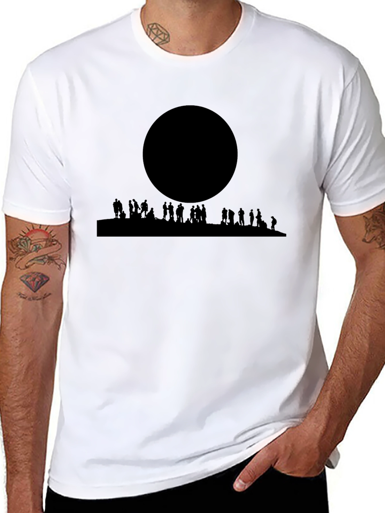 Eclipse Silhouette T-Shirt - Black Graphic Tee