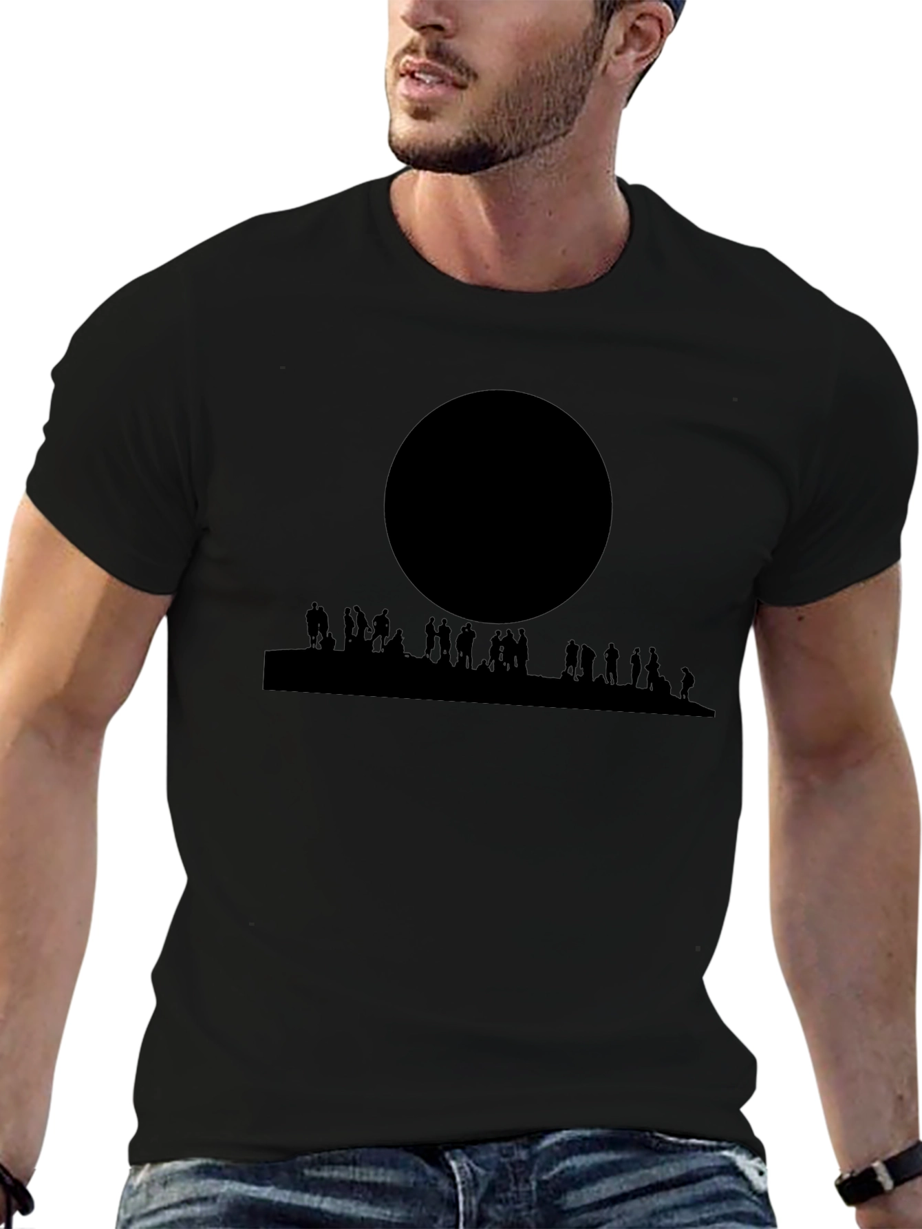 Eclipse Silhouette T-Shirt - Black Graphic Tee