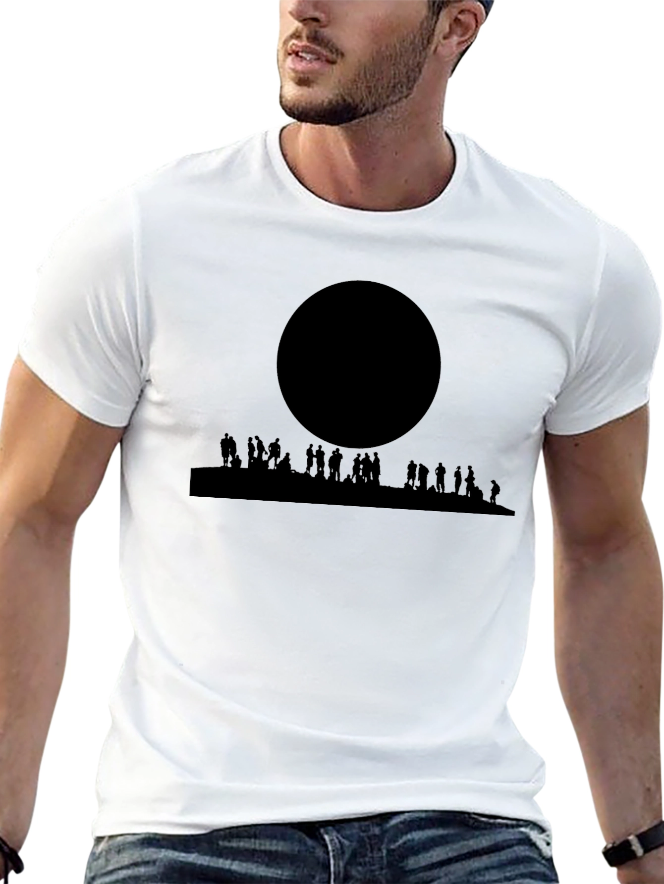 Eclipse Silhouette T-Shirt - Black Graphic Tee