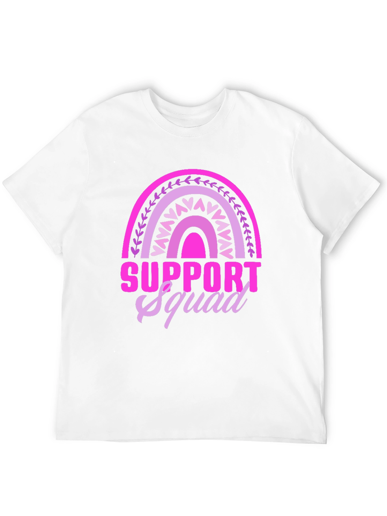 Support Squad Graphic Tee - Pink Rainbow Design