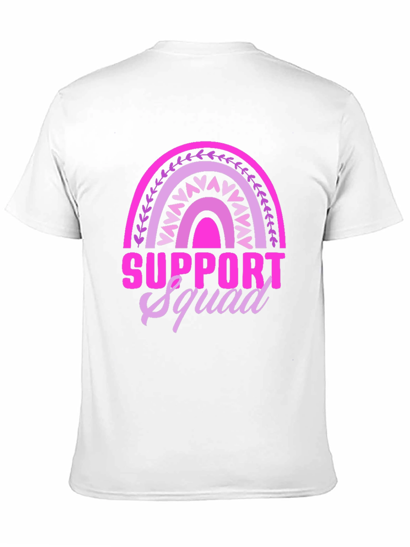 Support Squad Graphic Tee - Pink Rainbow Design