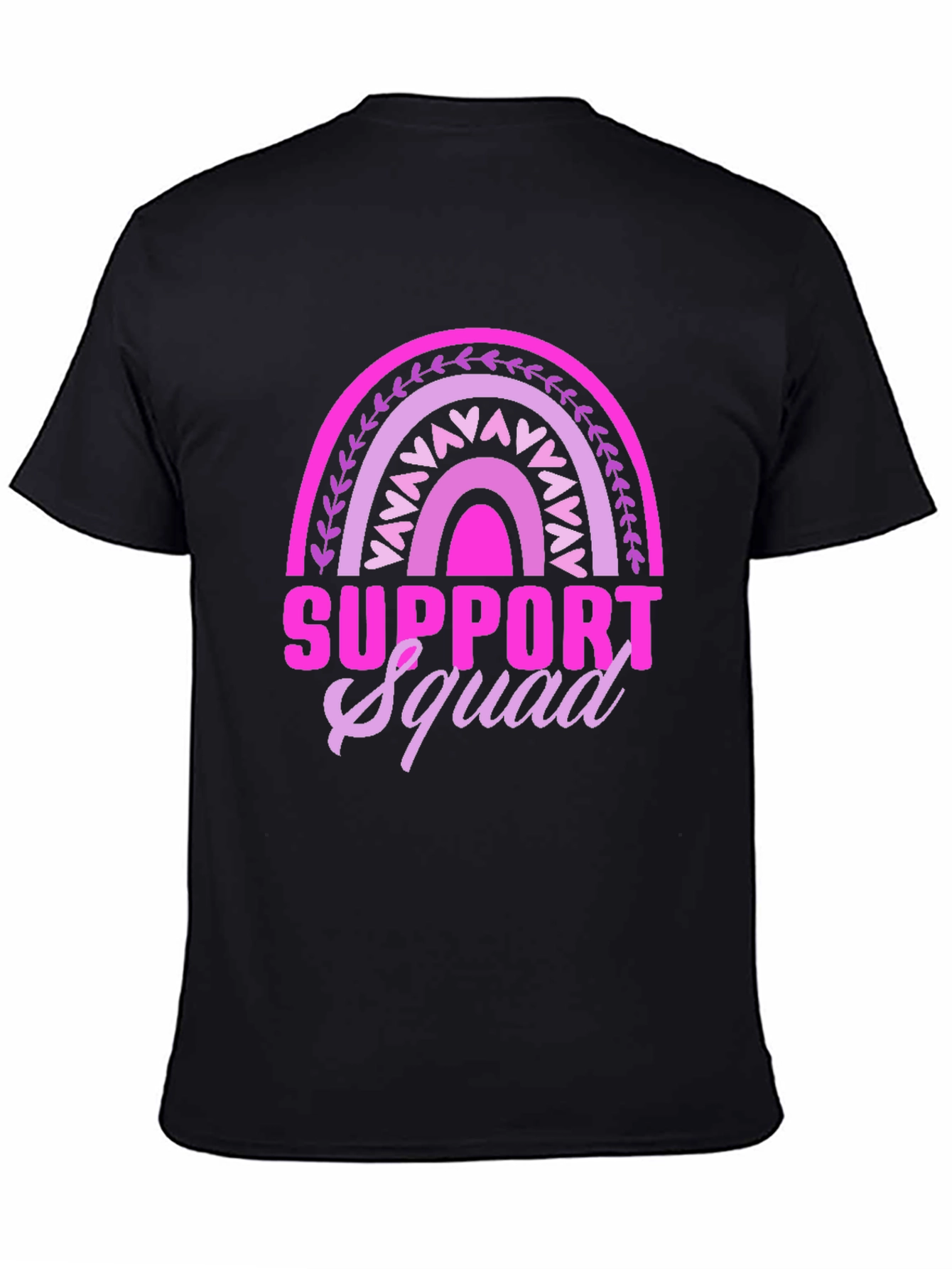 Support Squad Graphic Tee - Pink Rainbow Design