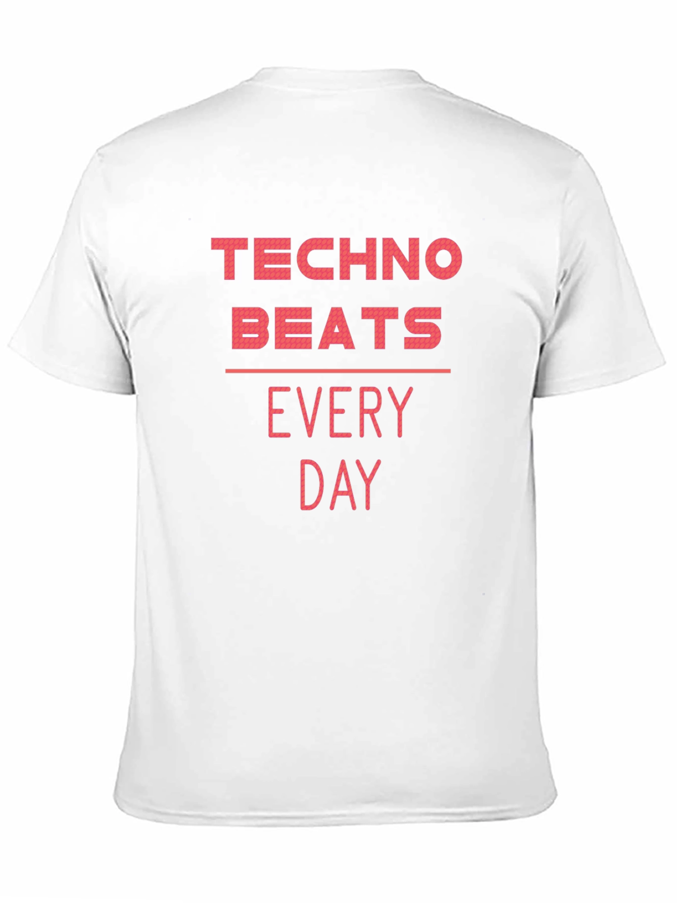 Techno Beats Every Day Black Graphic T-Shirt