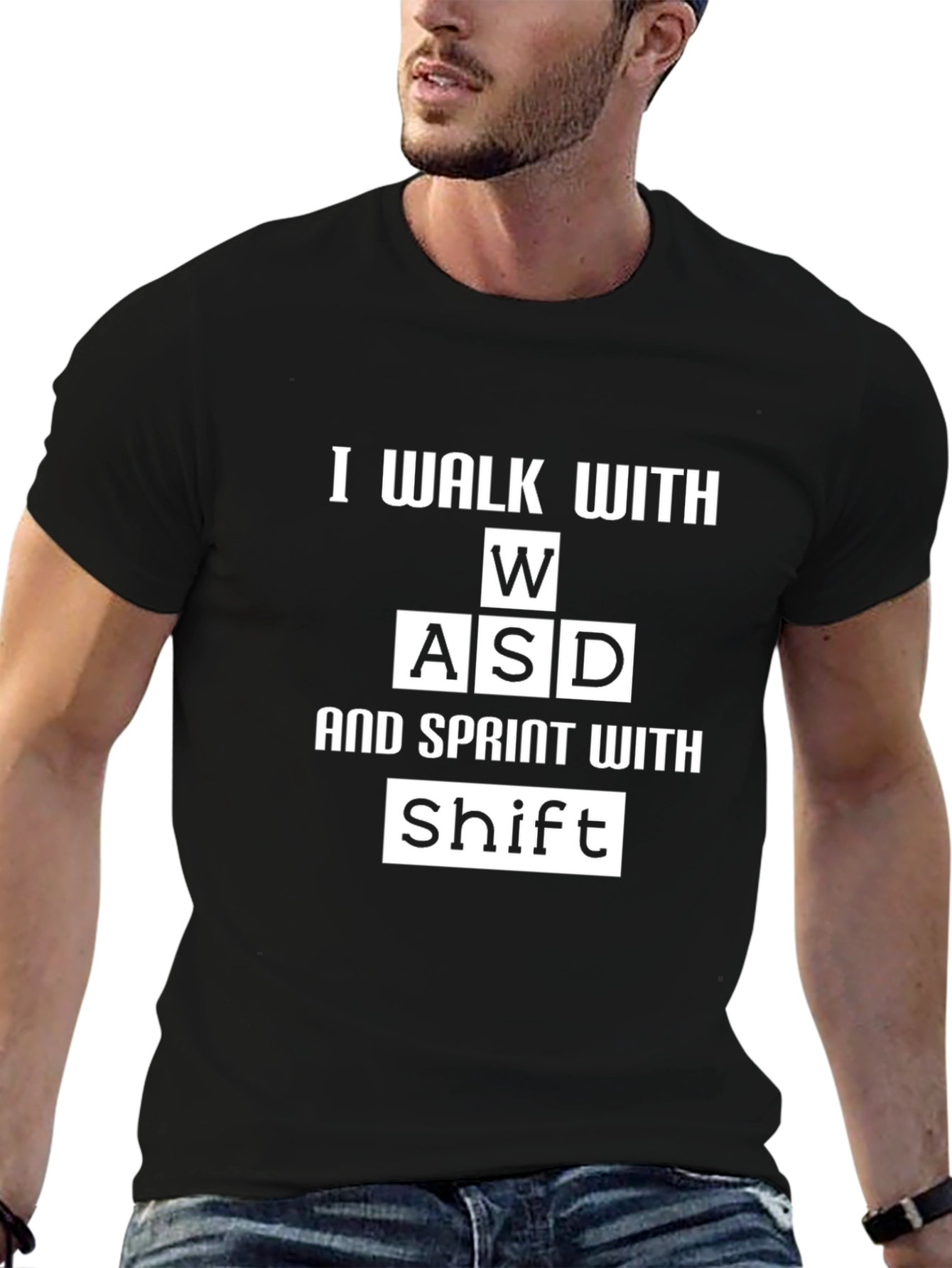 Gamer Walk/Sprint Black Graphic Tee