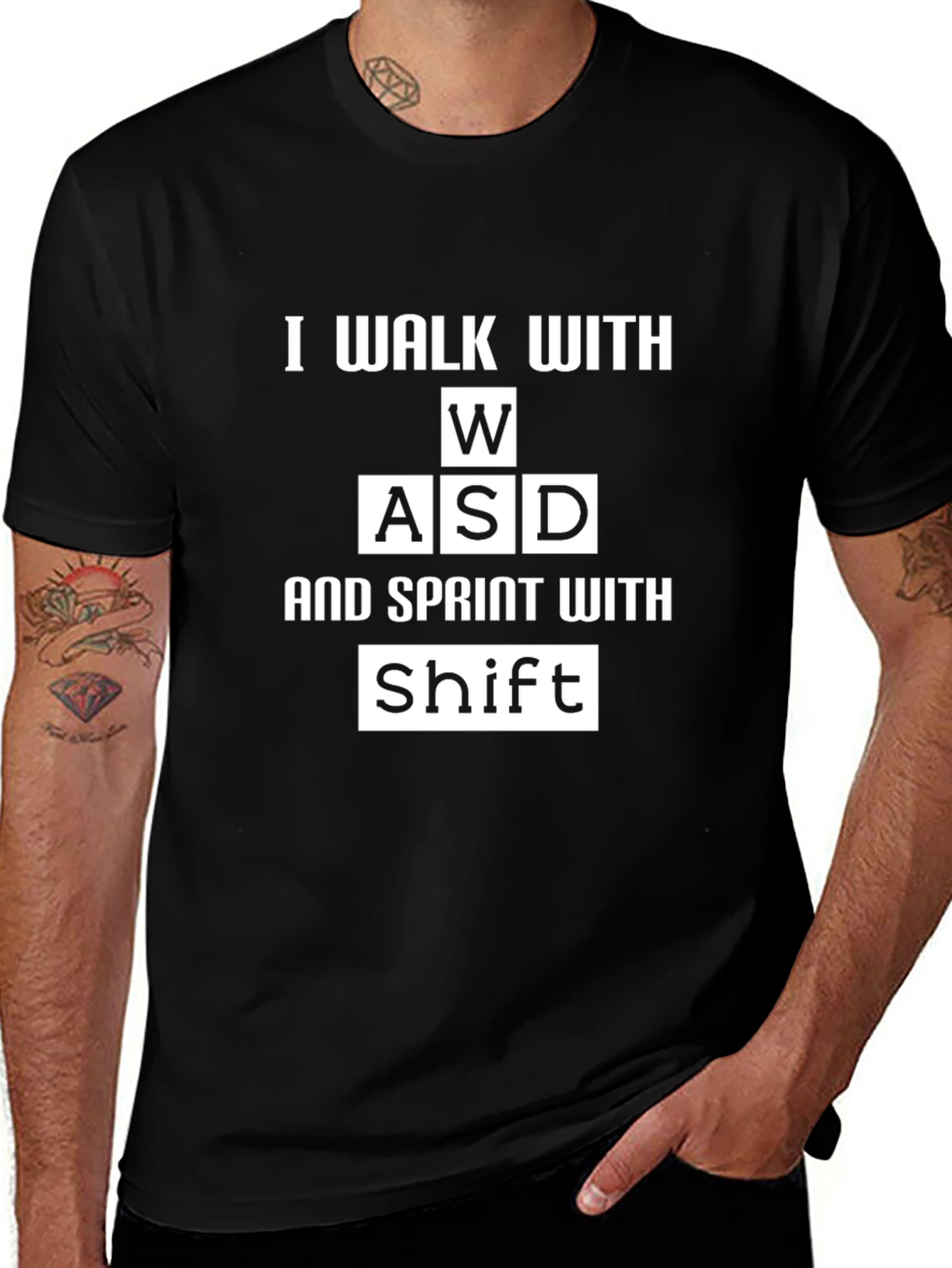 Gamer Walk/Sprint Black Graphic Tee