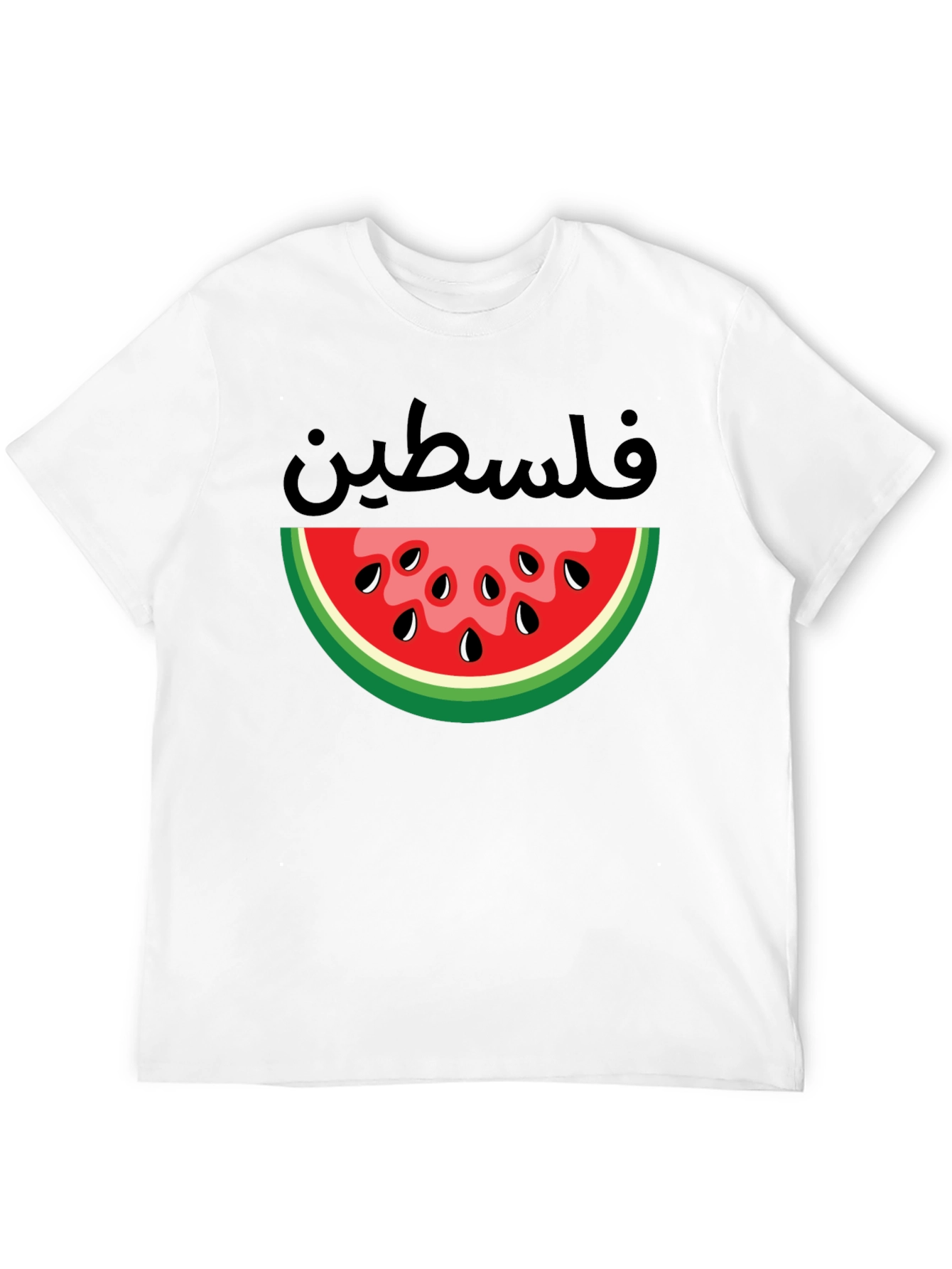 Palestine Watermelon Graphic Tee - Black T-Shirt