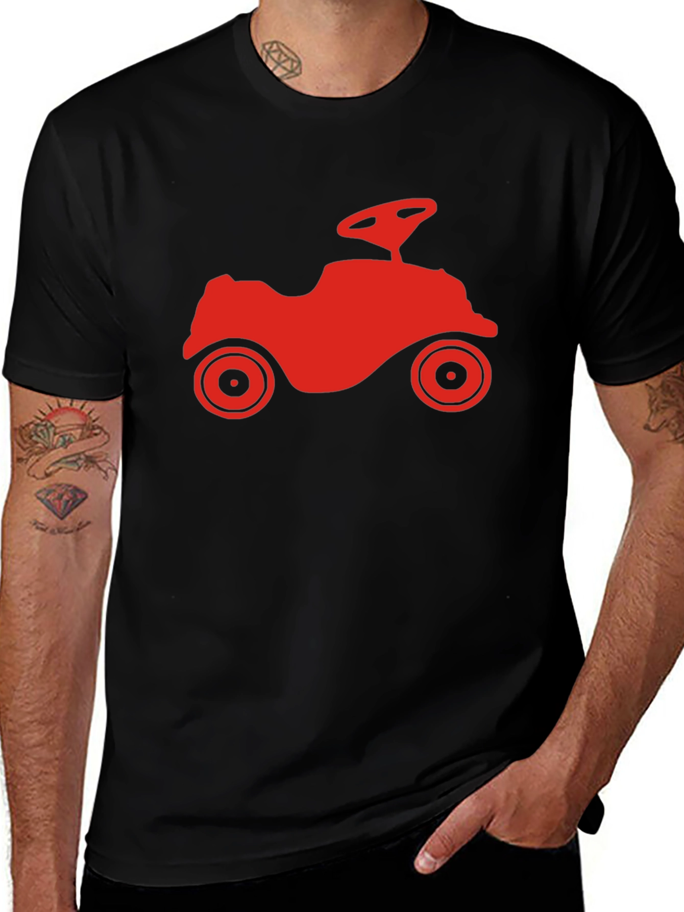 Retro Ride-On Toy Car Graphic Tee - Classic Cool