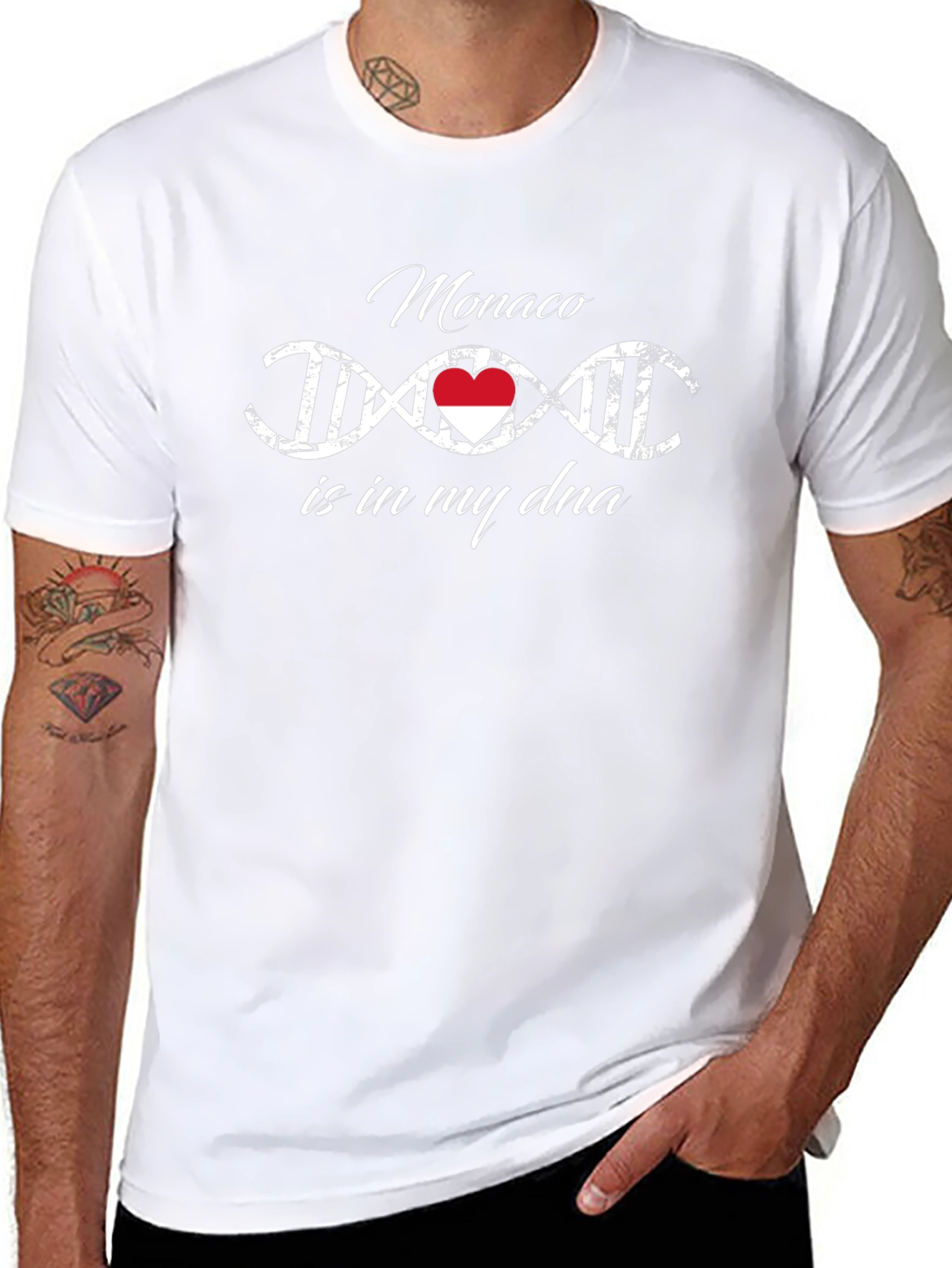 Monaco DNA T-Shirt - Black Cotton Tee