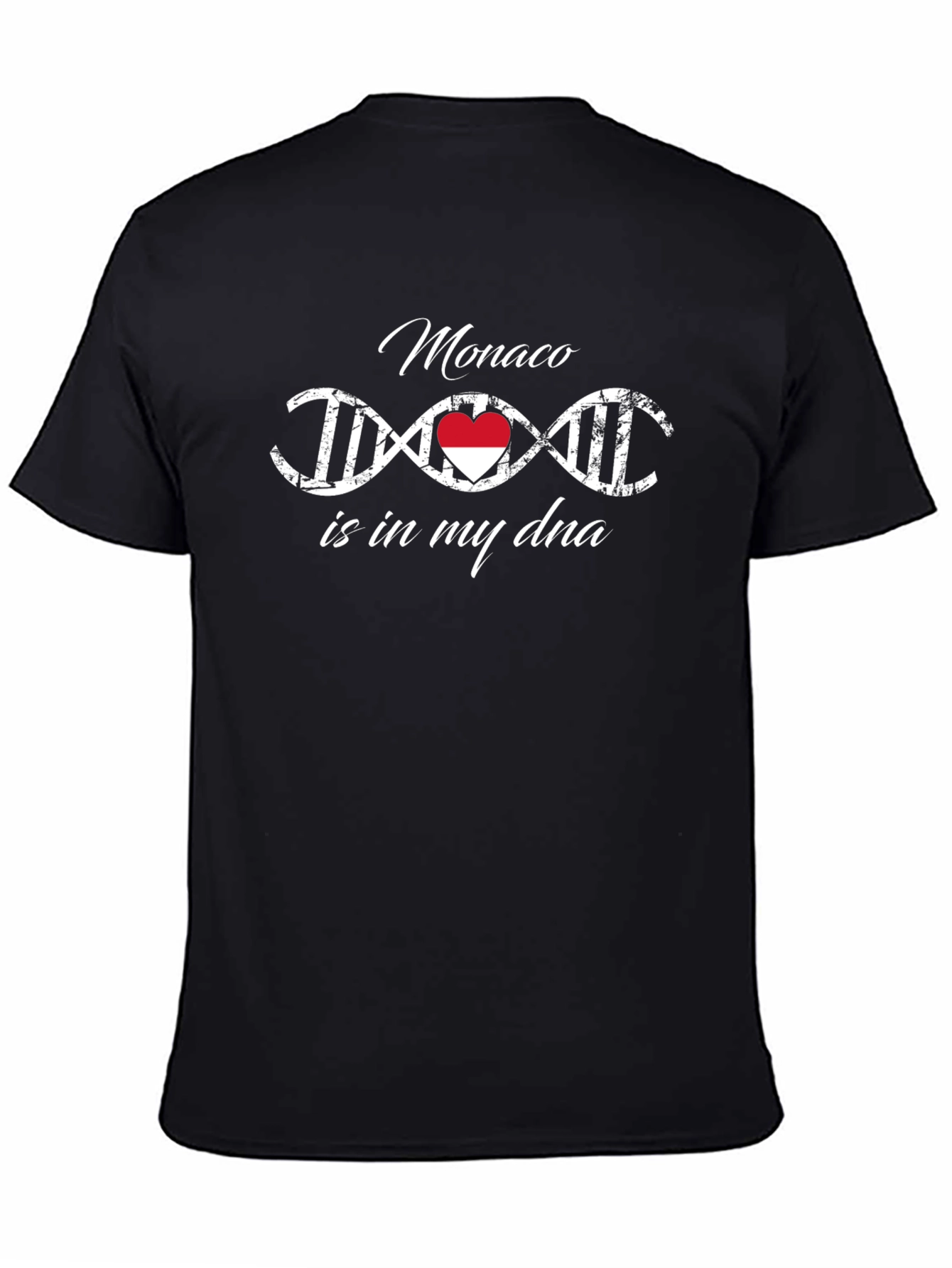 Monaco DNA T-Shirt - Black Cotton Tee