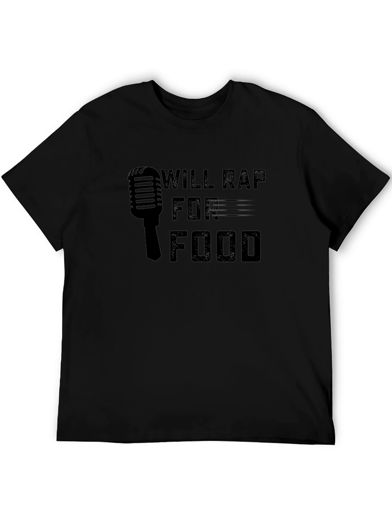 Will Rap For Food Graphic Tee - Black