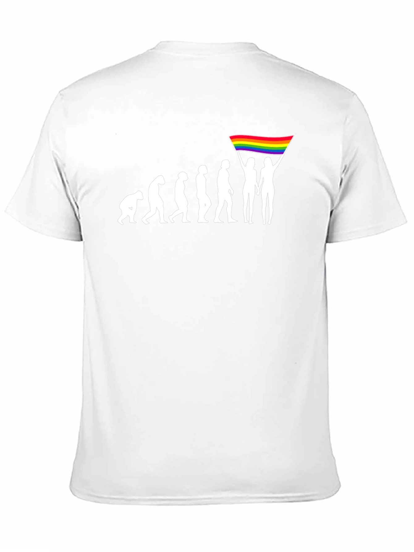 LGBTQ Evolution T-Shirt - Pride Flag