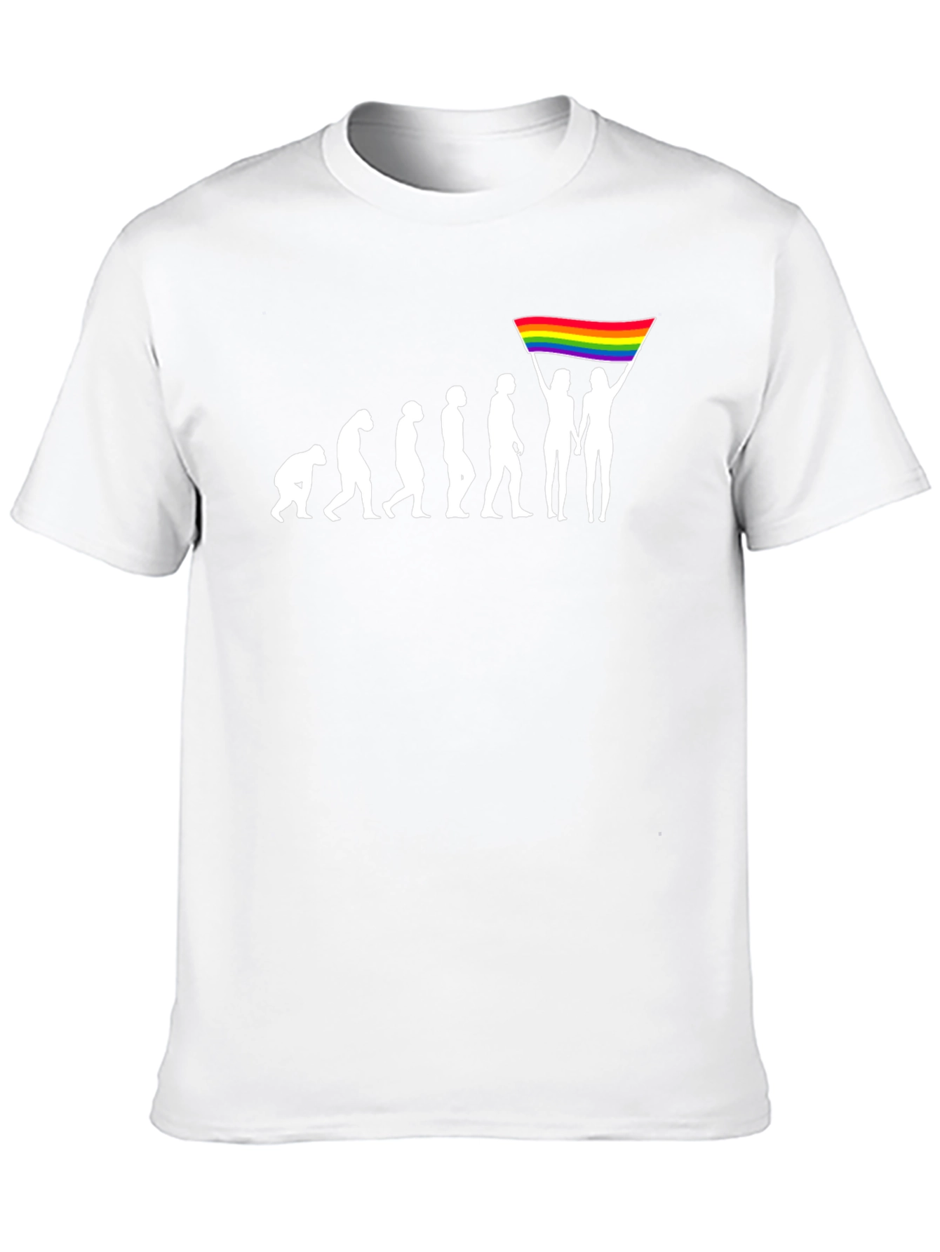 LGBTQ Evolution T-Shirt - Pride Flag