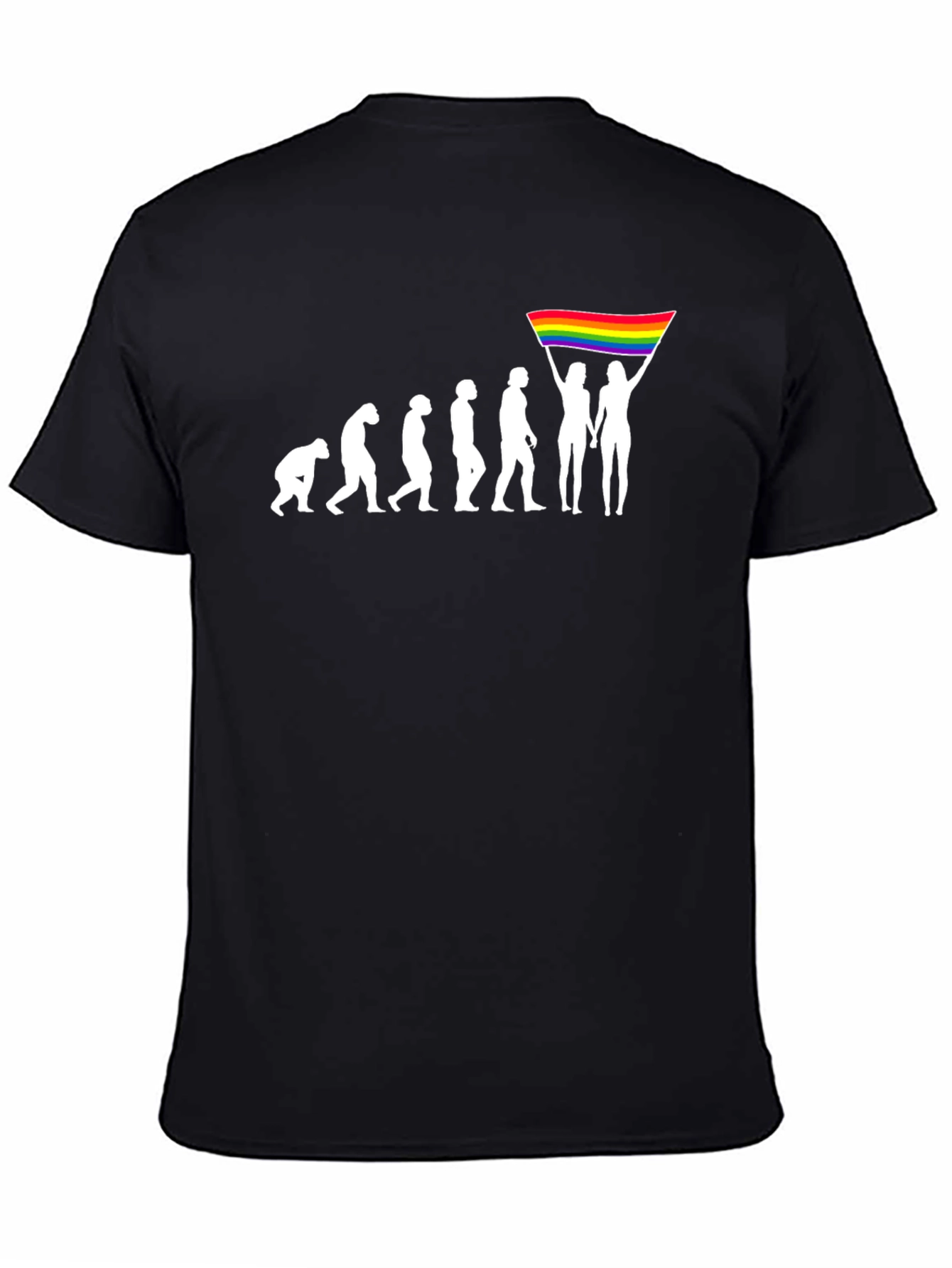 LGBTQ Evolution T-Shirt - Pride Flag