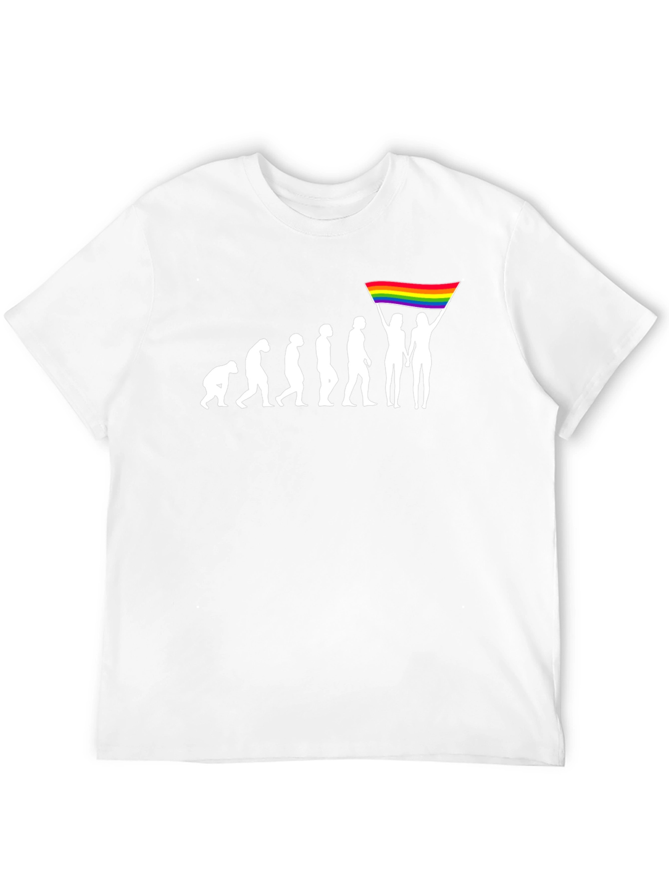 LGBTQ Evolution T-Shirt - Pride Flag