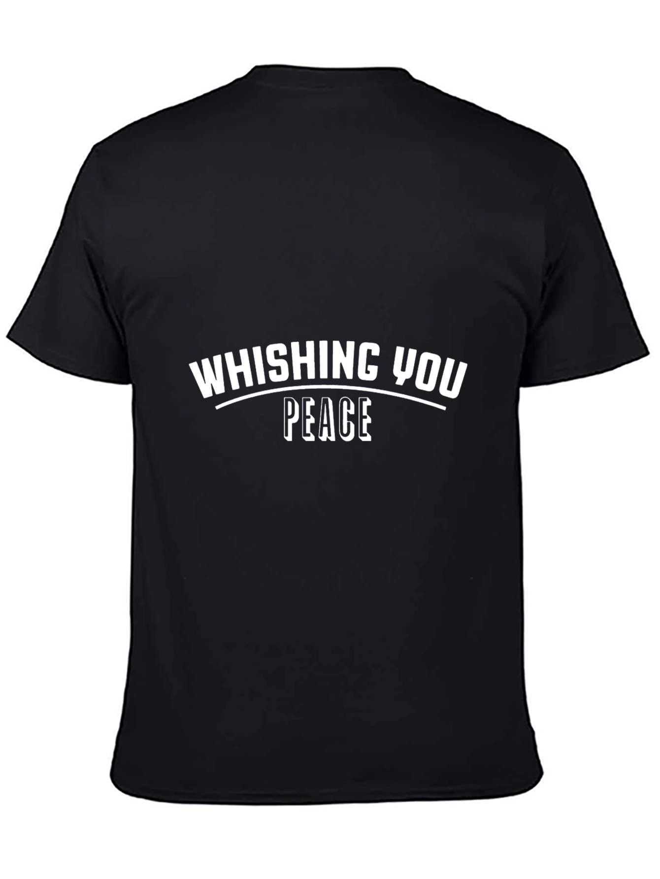 Wishing You Peace Black Graphic T-Shirt