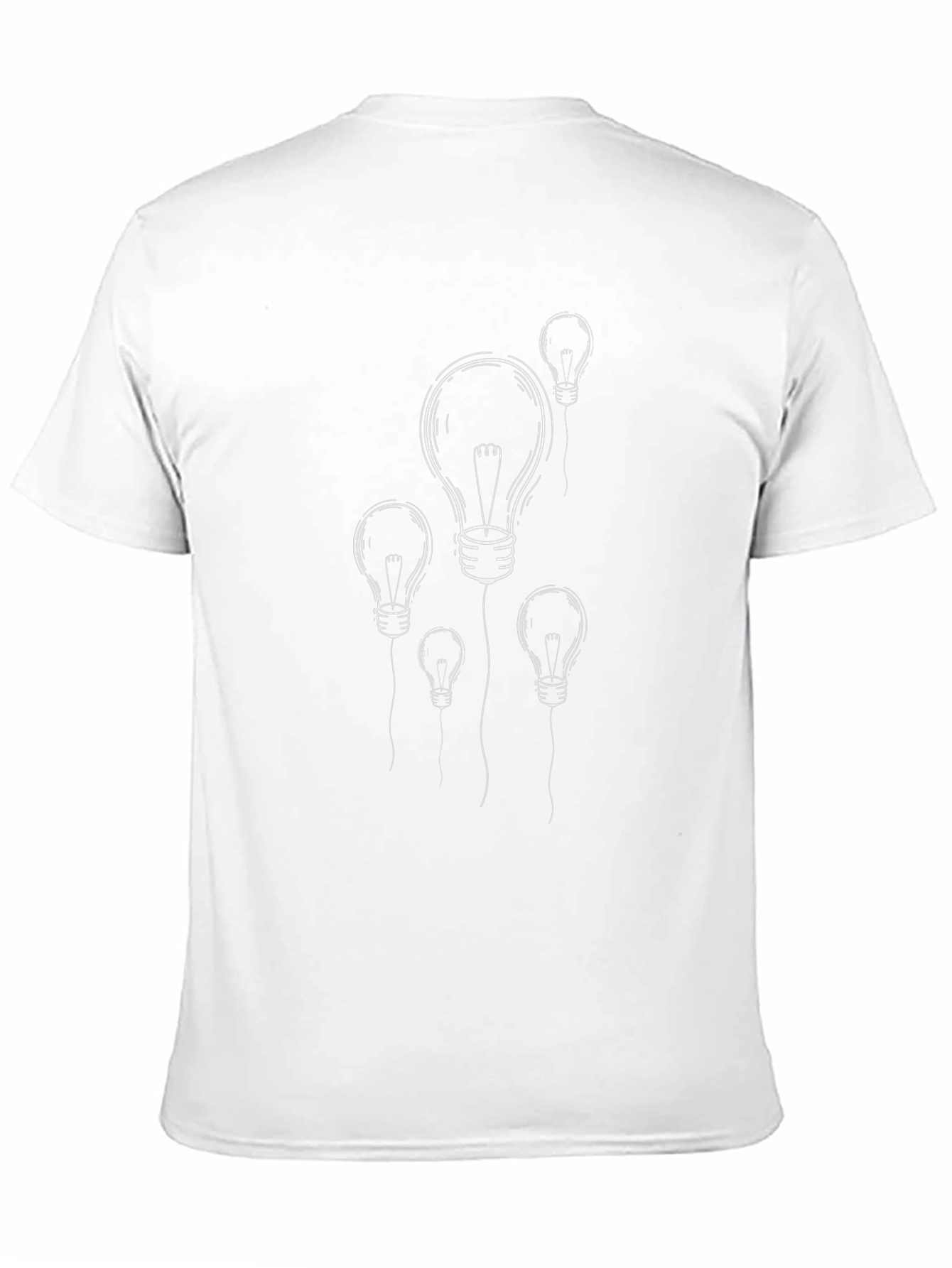 Mens Black T-Shirt with Lightbulb Graphic