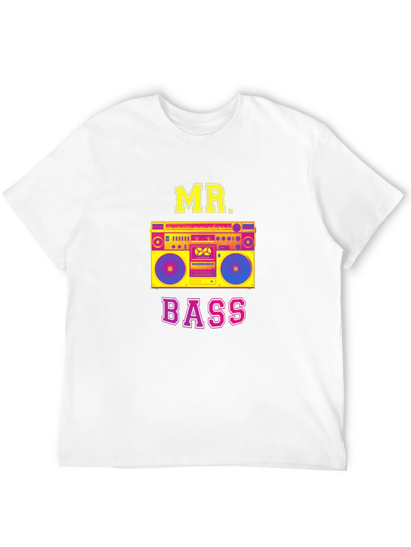 Mr. Bass Boombox Graphic Tee - Retro Style