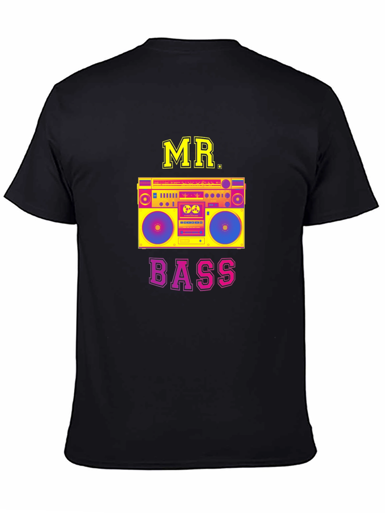 Mr. Bass Boombox Graphic Tee - Retro Style
