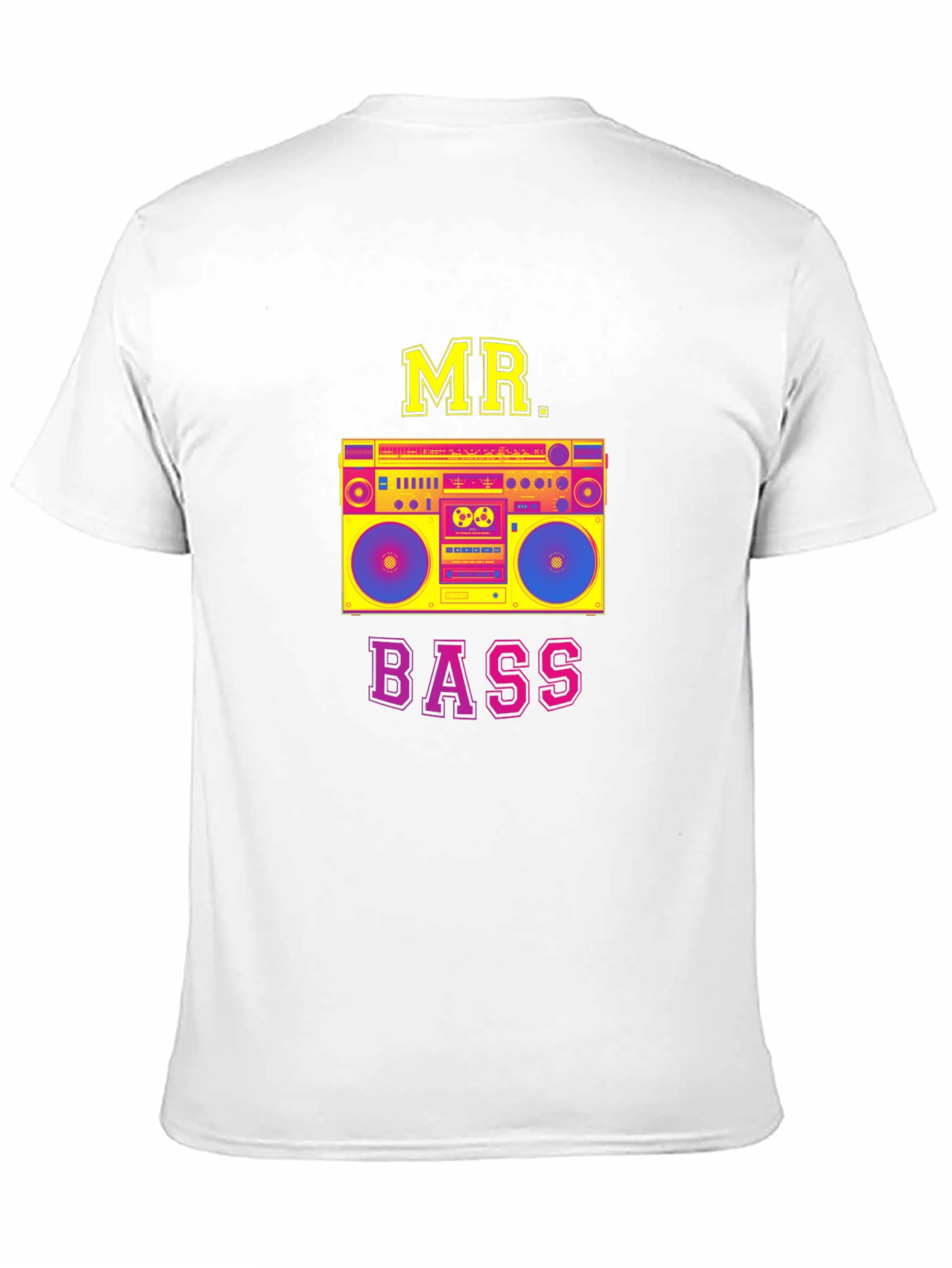 Mr. Bass Boombox Graphic Tee - Retro Style