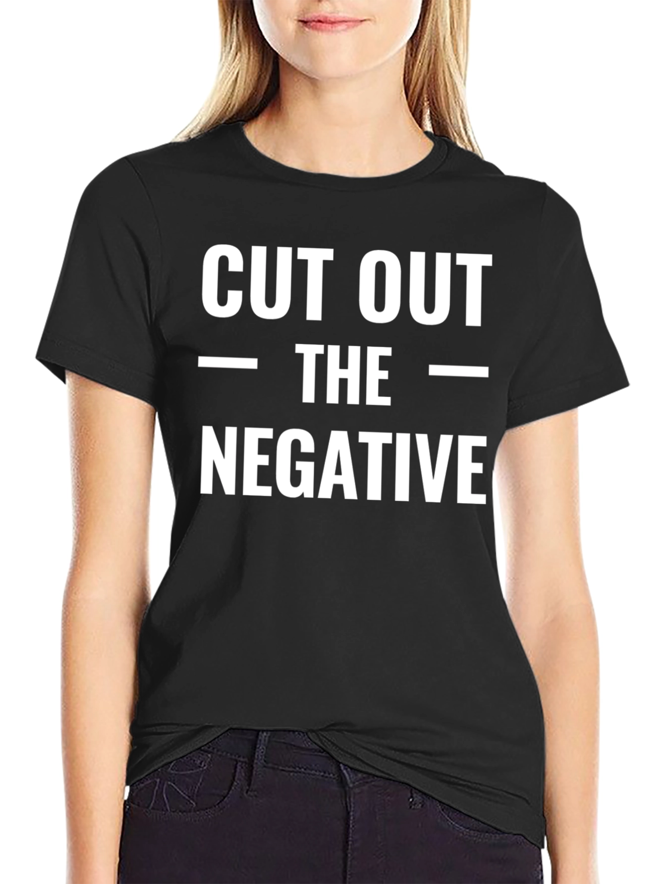 Cut Out The Negative Black T-Shirt