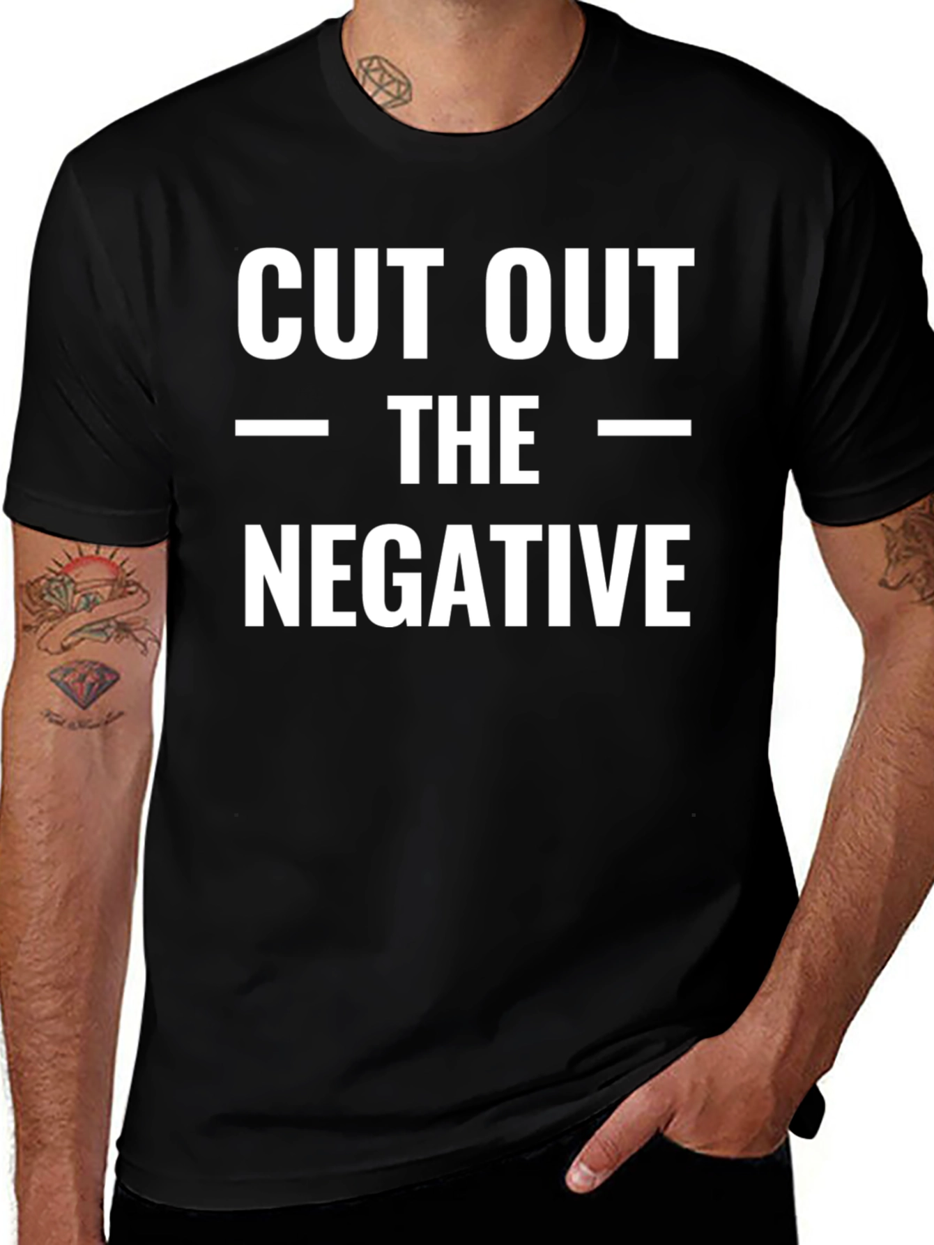 Cut Out The Negative Black T-Shirt