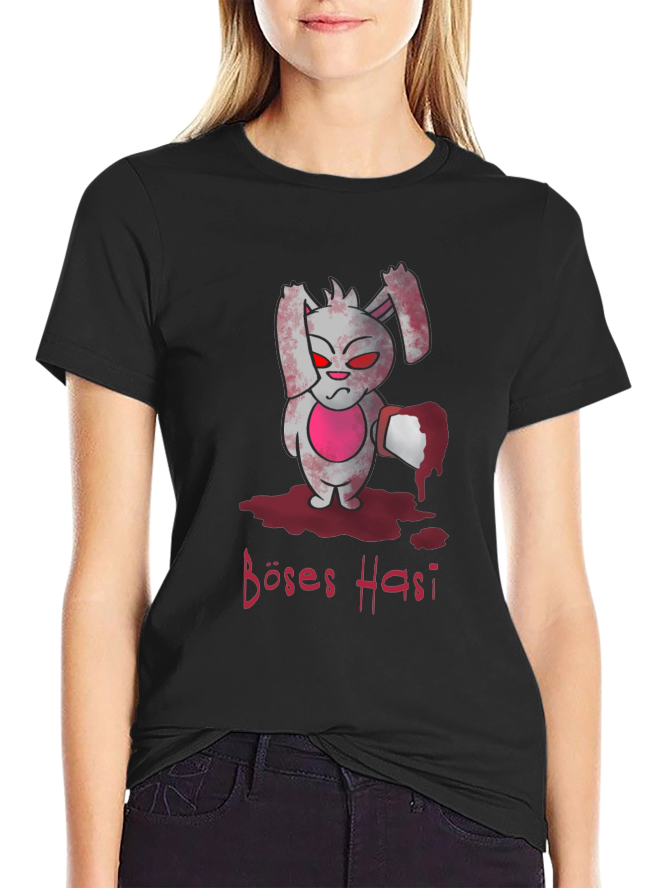 Evil Bunny Graphic T-Shirt - Böses Hasi Tee