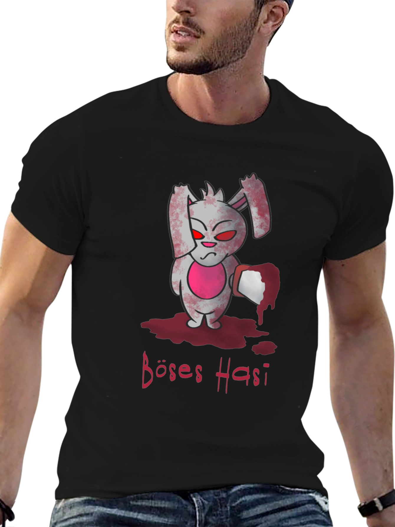 Evil Bunny Graphic T-Shirt - Böses Hasi Tee