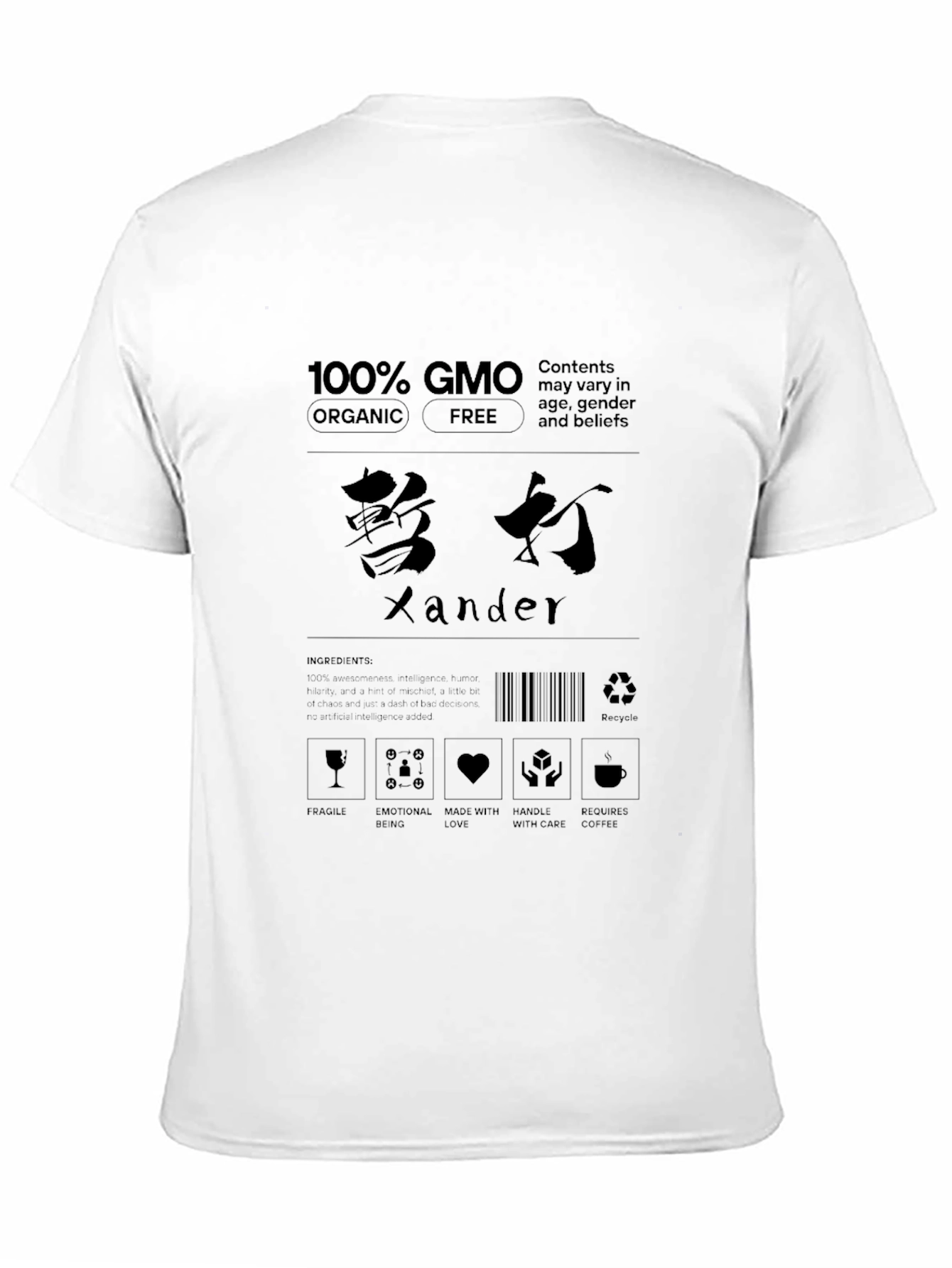 Xander GMO Organic Free T-Shirt
