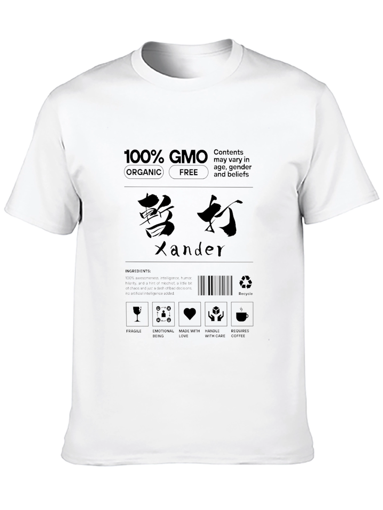 Xander GMO Organic Free T-Shirt