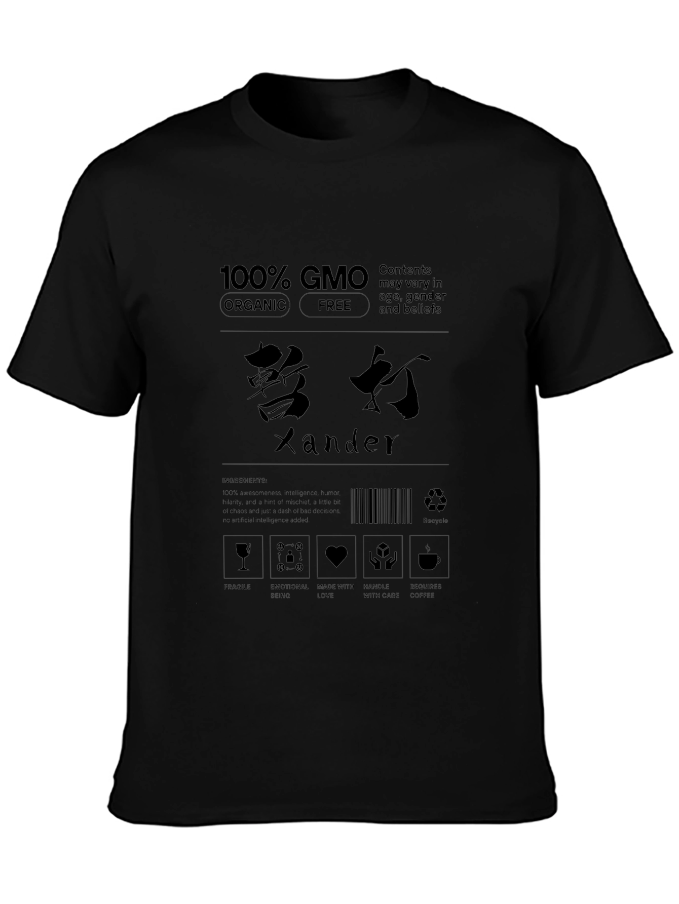 Xander GMO Organic Free T-Shirt