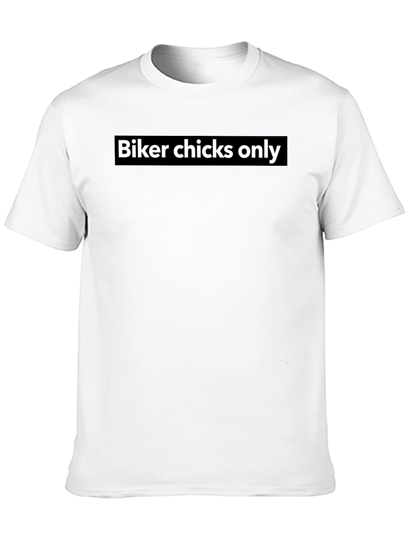 Biker Chicks Only Graphic Tee - Black Cotton T-Shirt