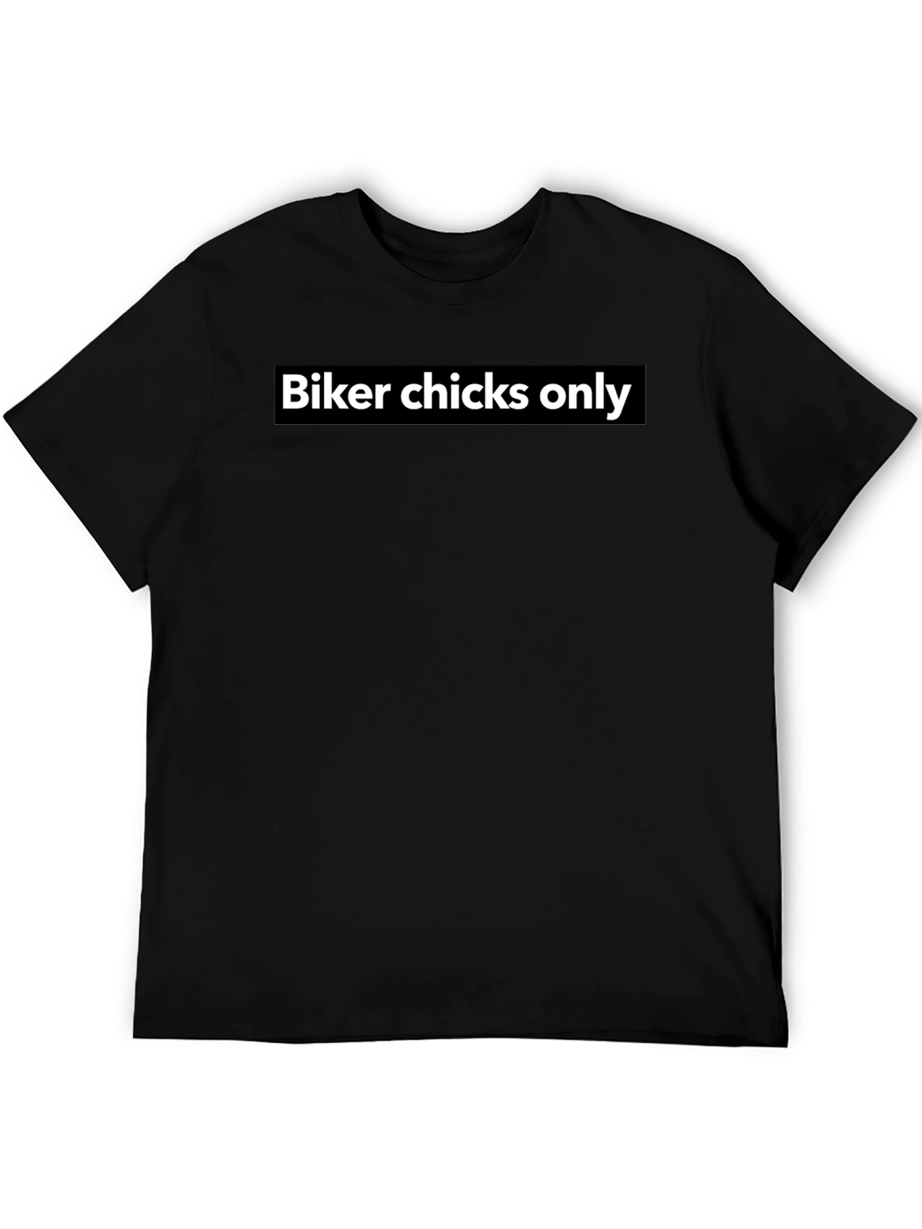 Biker Chicks Only Graphic Tee - Black Cotton T-Shirt