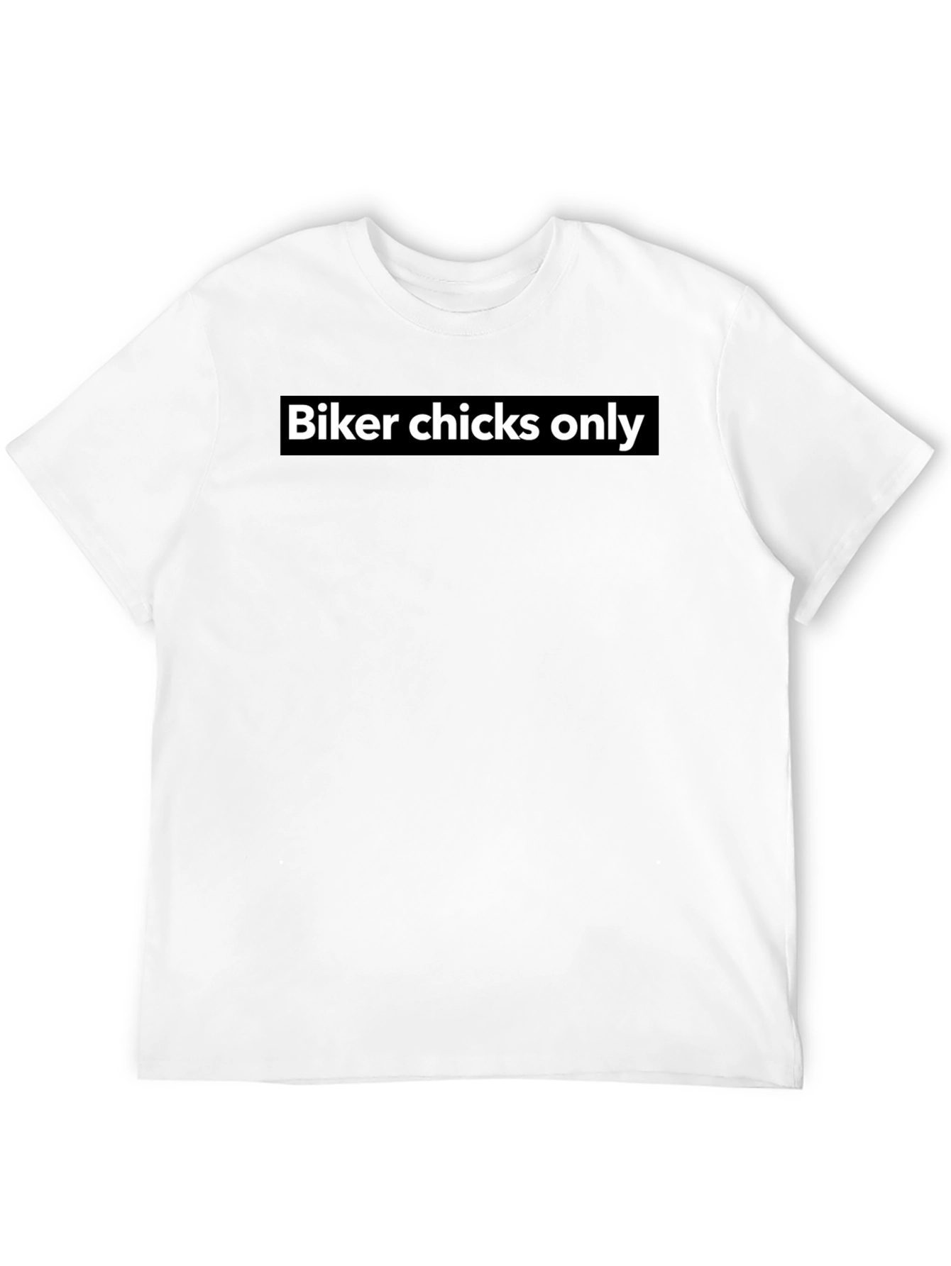 Biker Chicks Only Graphic Tee - Black Cotton T-Shirt