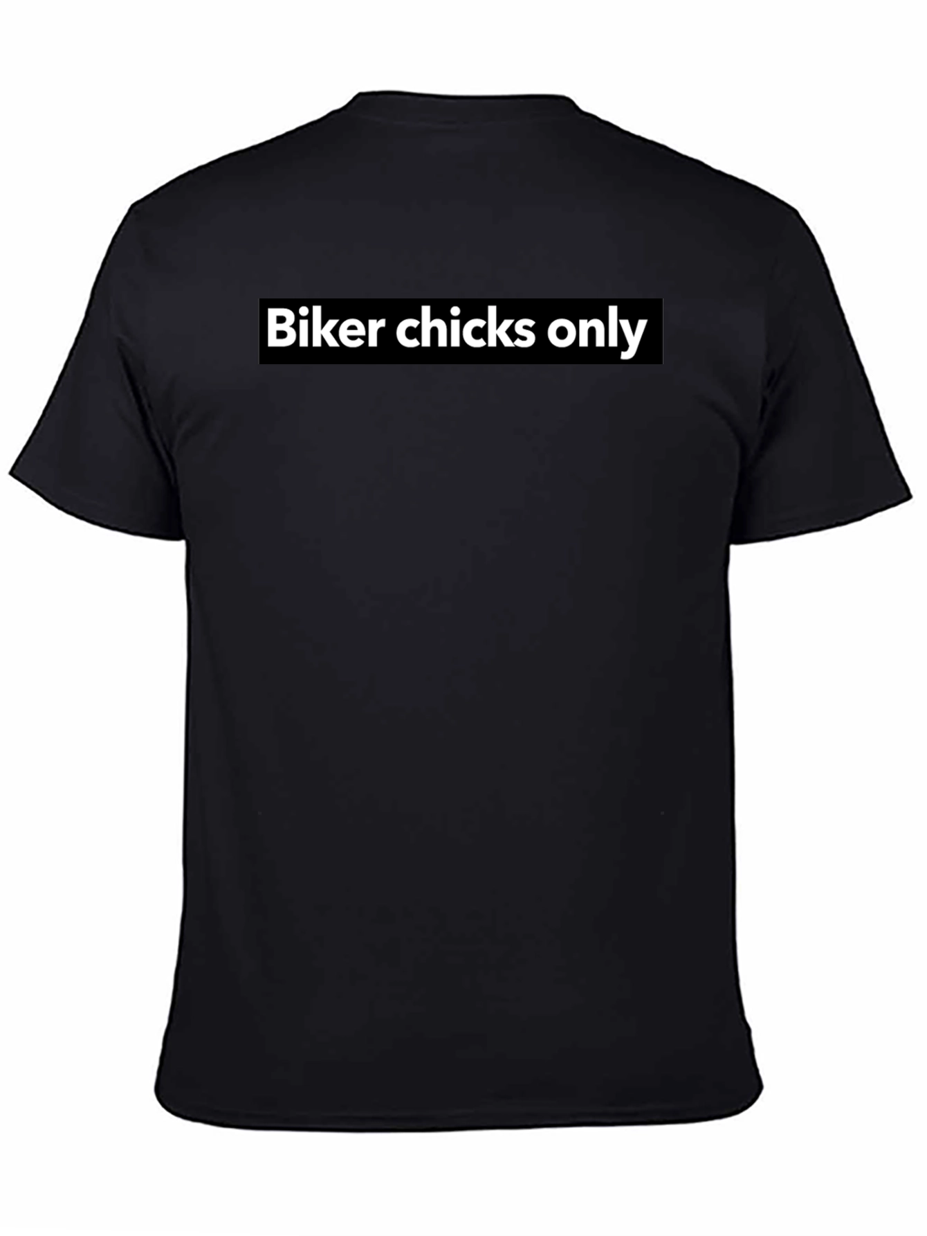 Biker Chicks Only Graphic Tee - Black Cotton T-Shirt