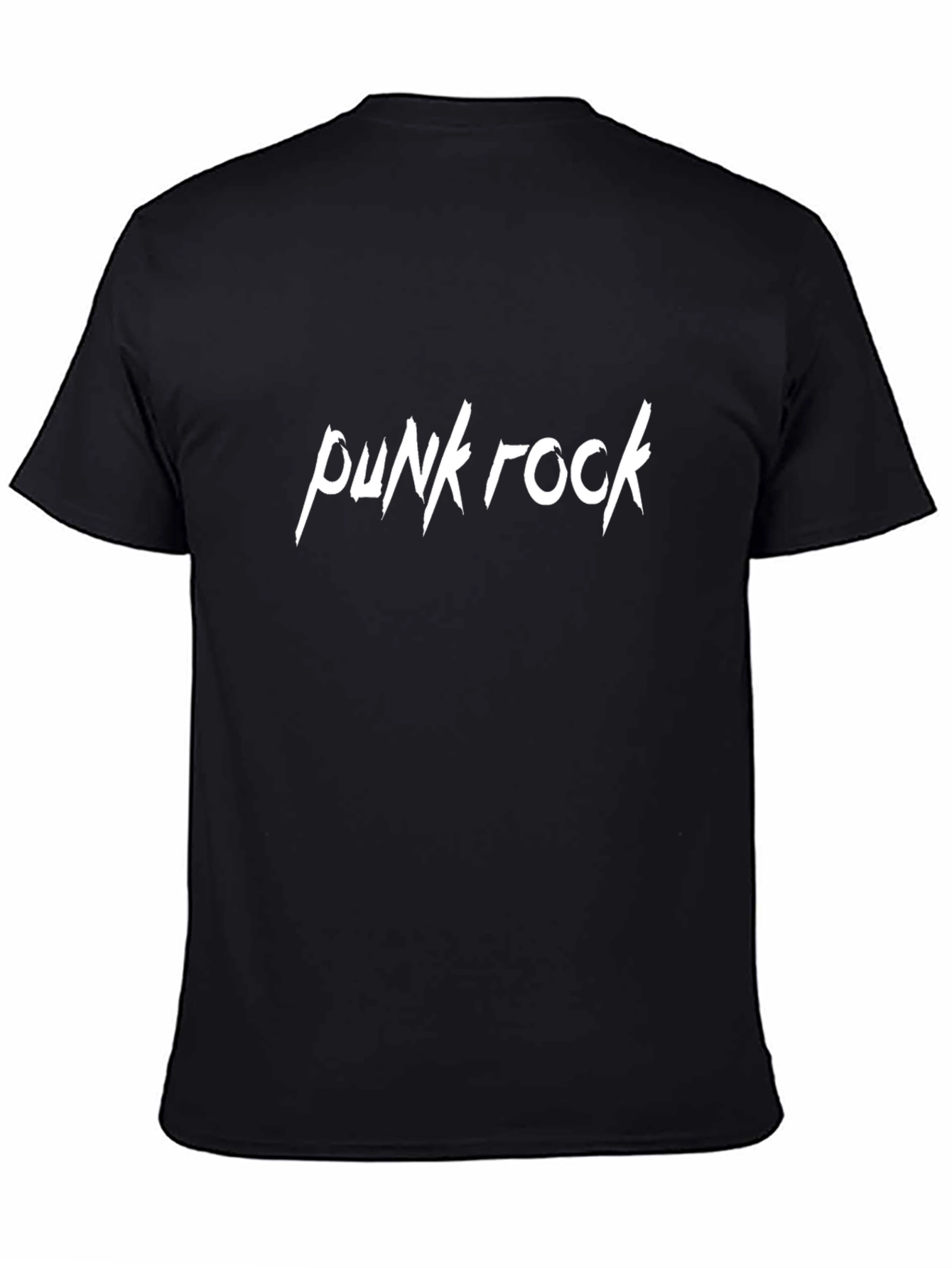 Punk Rock Graphic Tee - Black Cotton T-Shirt