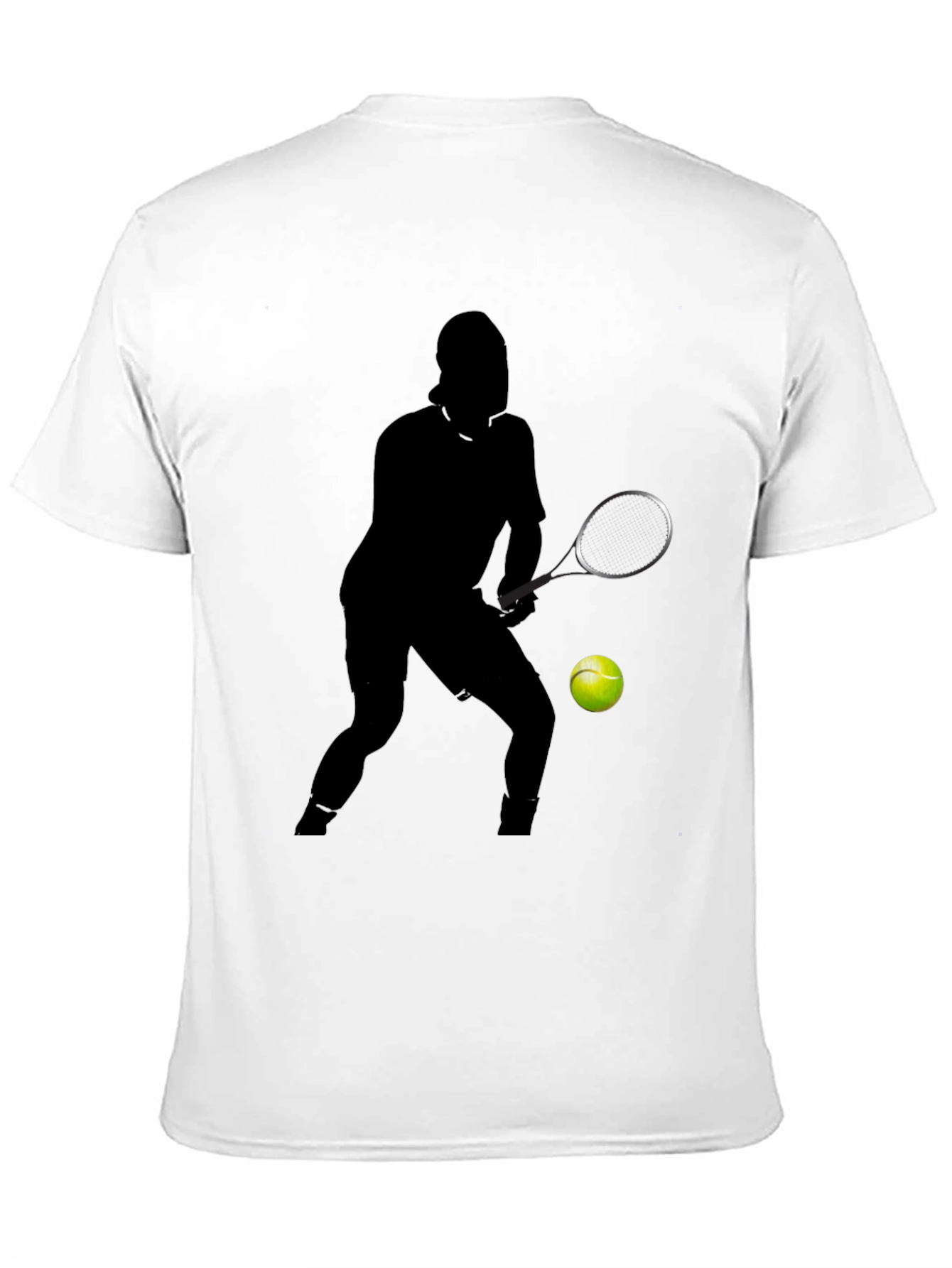 Tennis Player Silhouette Graphic T-Shirt